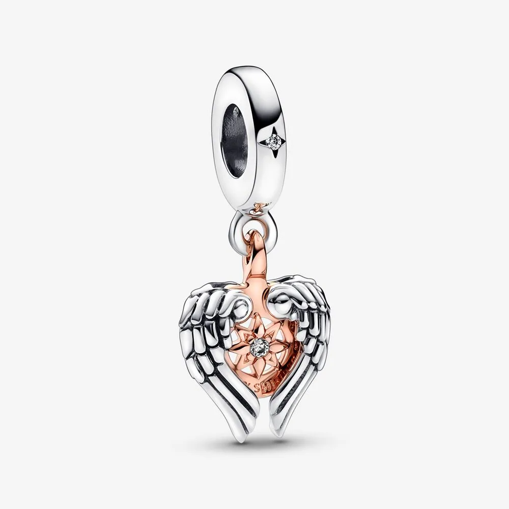 pandora celestial compass angel wings dangle charm 782359c01