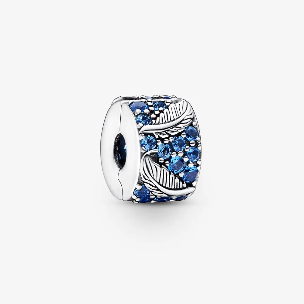 PANDORA Curved Feather & Pavé Clip Charm - 792552C01