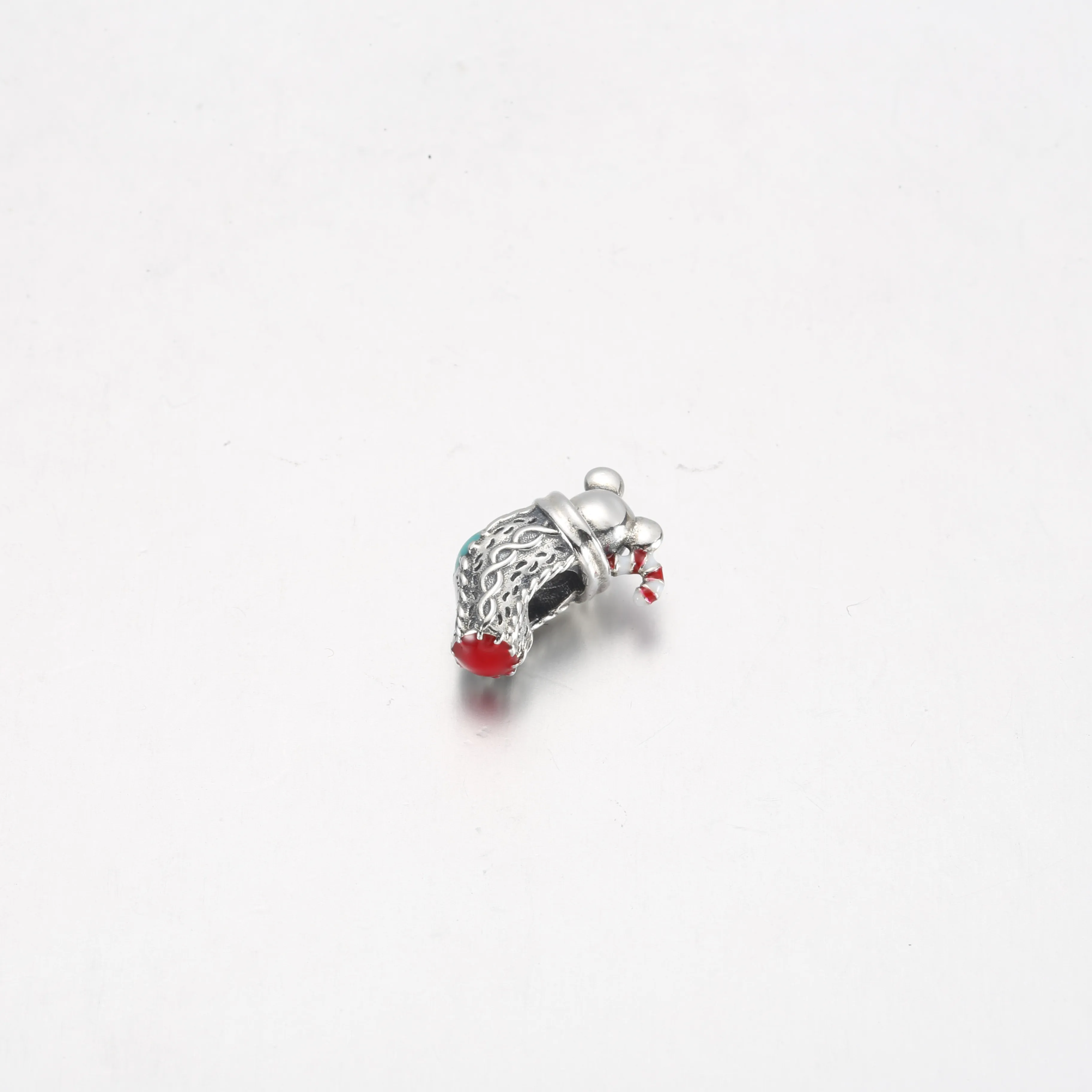 PANDORA Festive Mouse & Stocking Charm - 792366C01