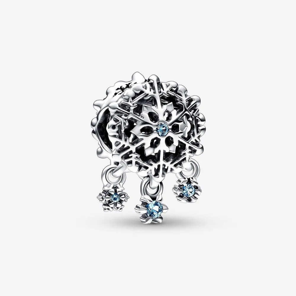 PANDORA Icy Snowflake Drop Charm - 792367C01