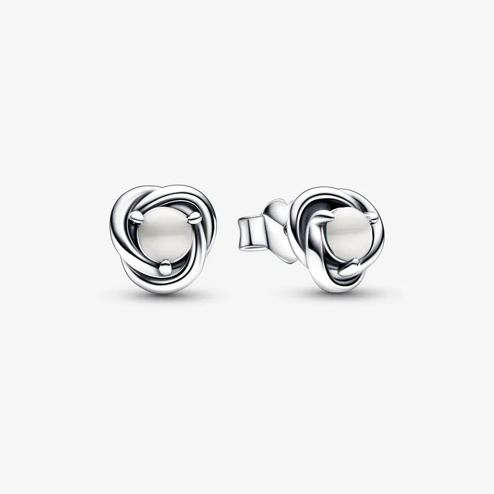 pandora june white eternity circle stud earrings 292335c03