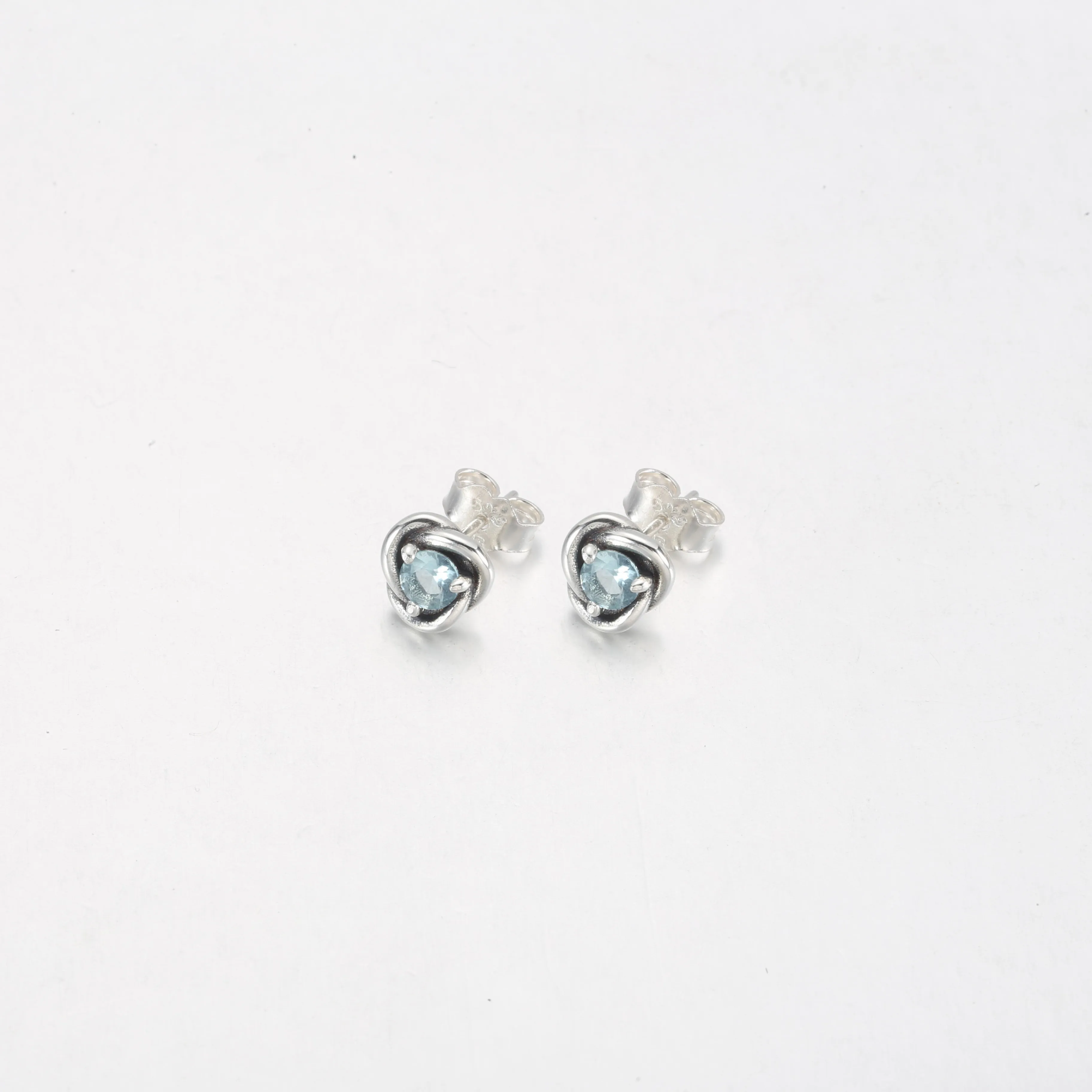 PANDORA June White Eternity Circle Stud Earrings - 292335C03