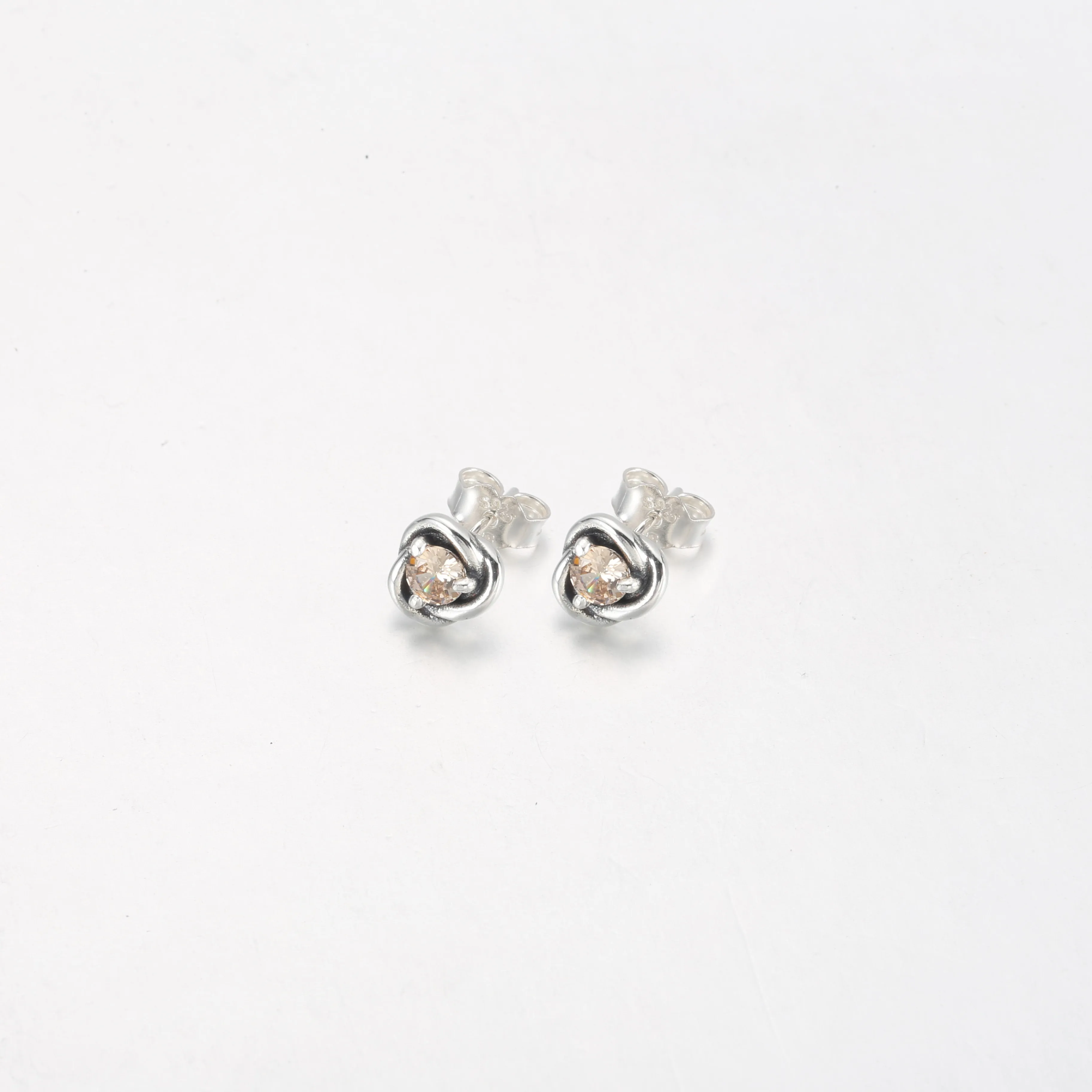 PANDORA June White Eternity Circle Stud Earrings - 292335C03