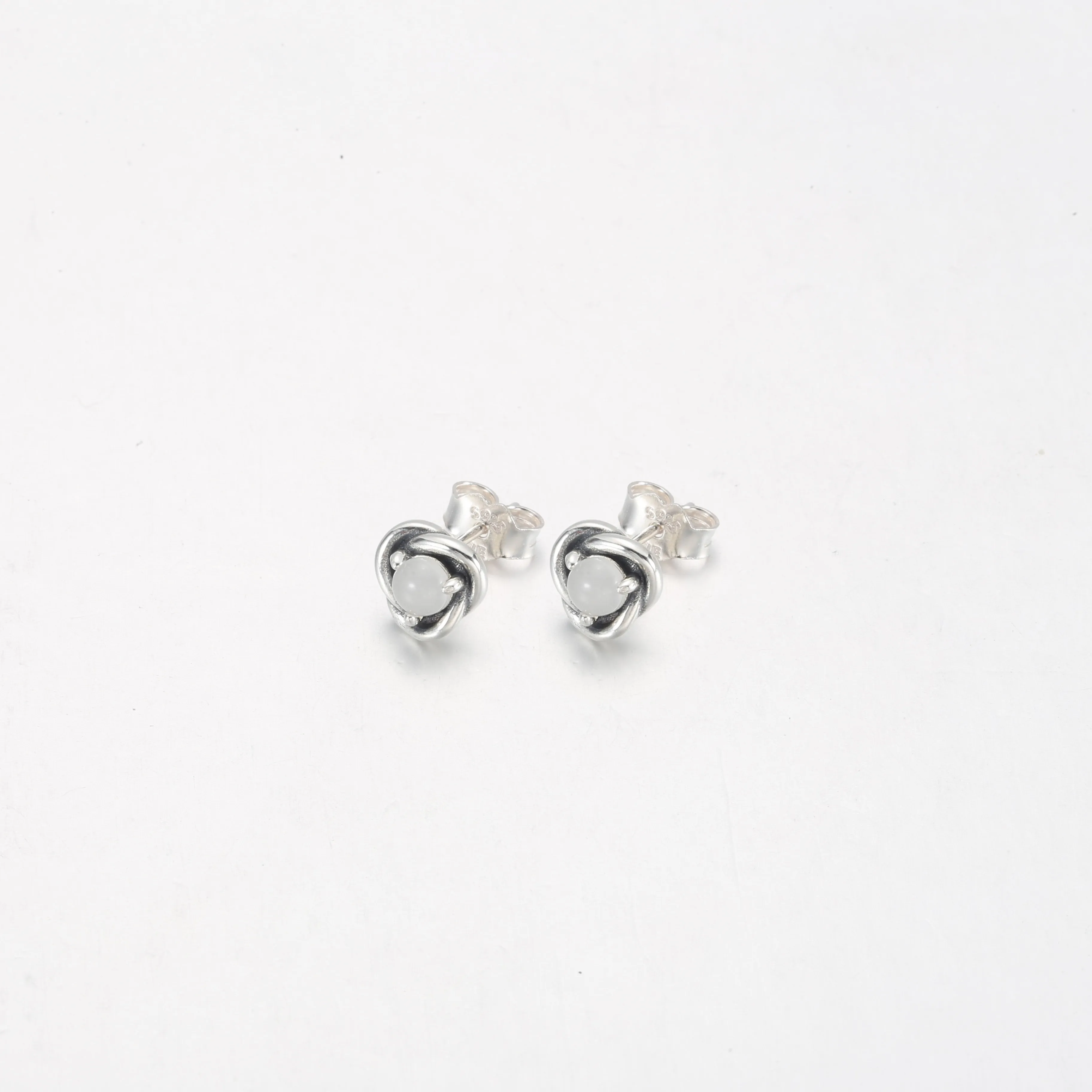 PANDORA June White Eternity Circle Stud Earrings - 292335C03