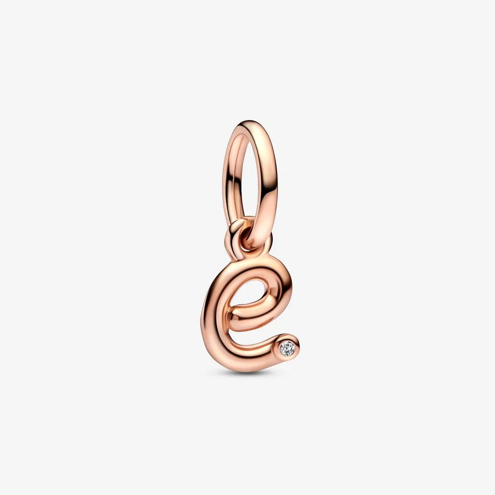 PANDORA Letter E Script Alphabet Dangle Charm - 782463C01