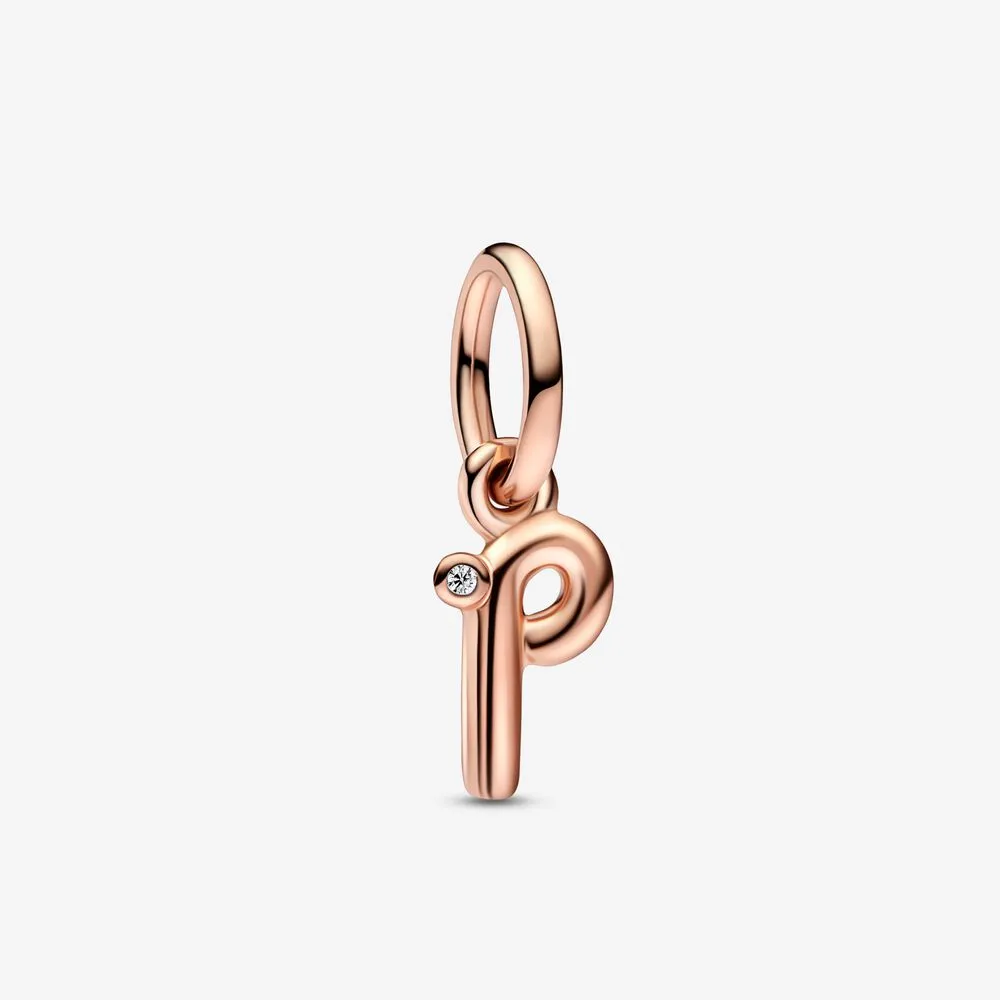 PANDORA Letter P Script Alphabet Dangle Charm - 782461C01