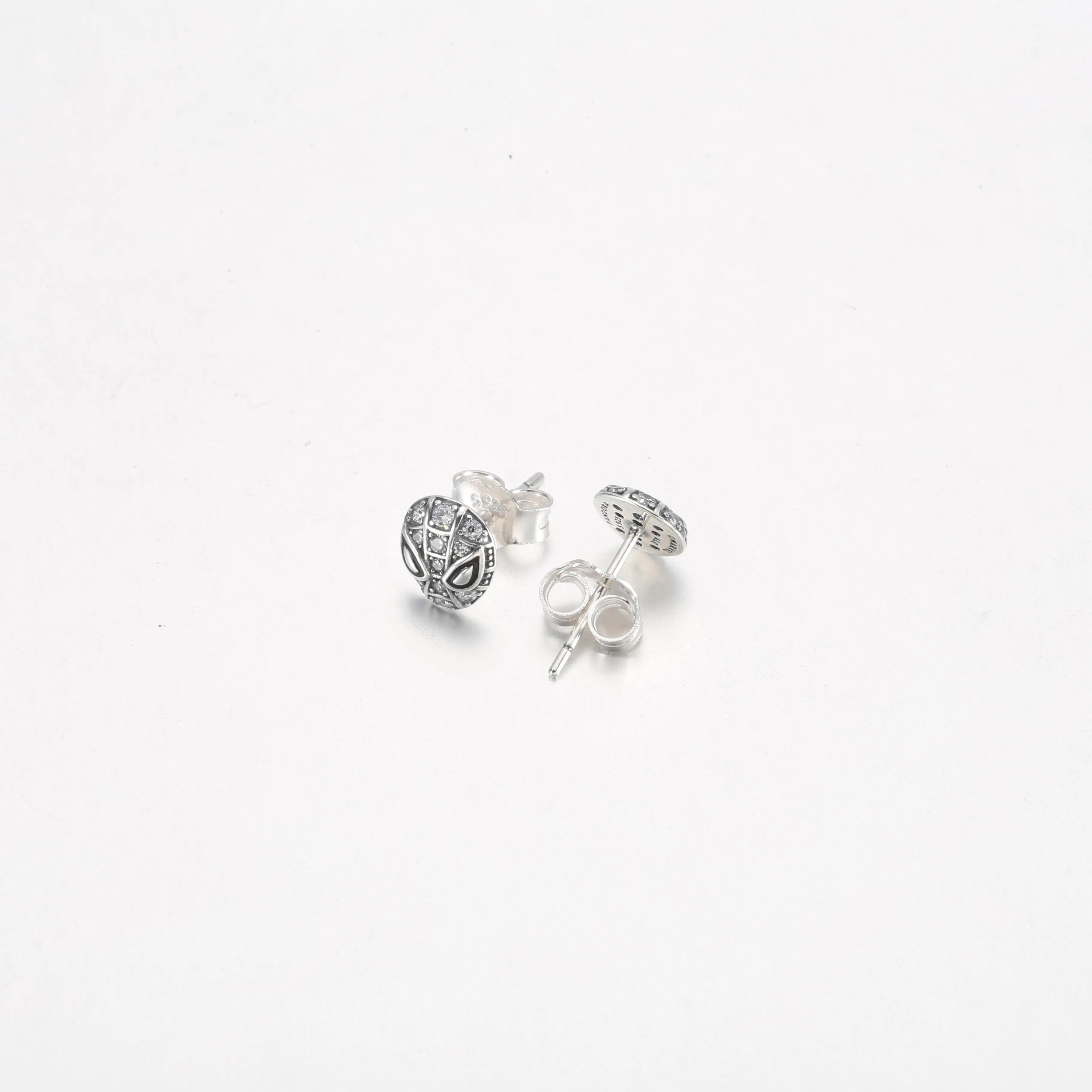 PANDORA Marvel Spider-Man Mask Pavé Stud Earrings - 292354C01