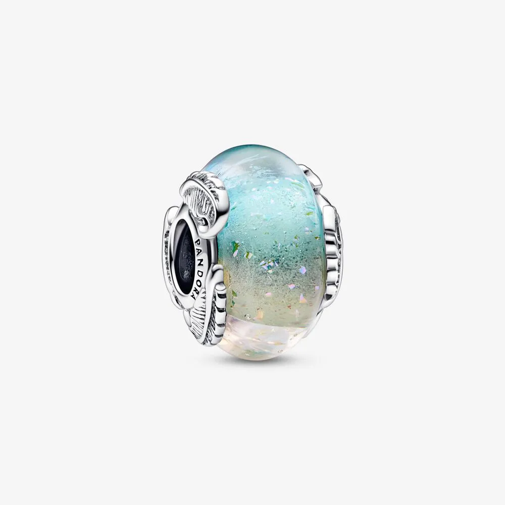 PANDORA Multicolour Murano Glass & Curved Feather Charm - 792577C00