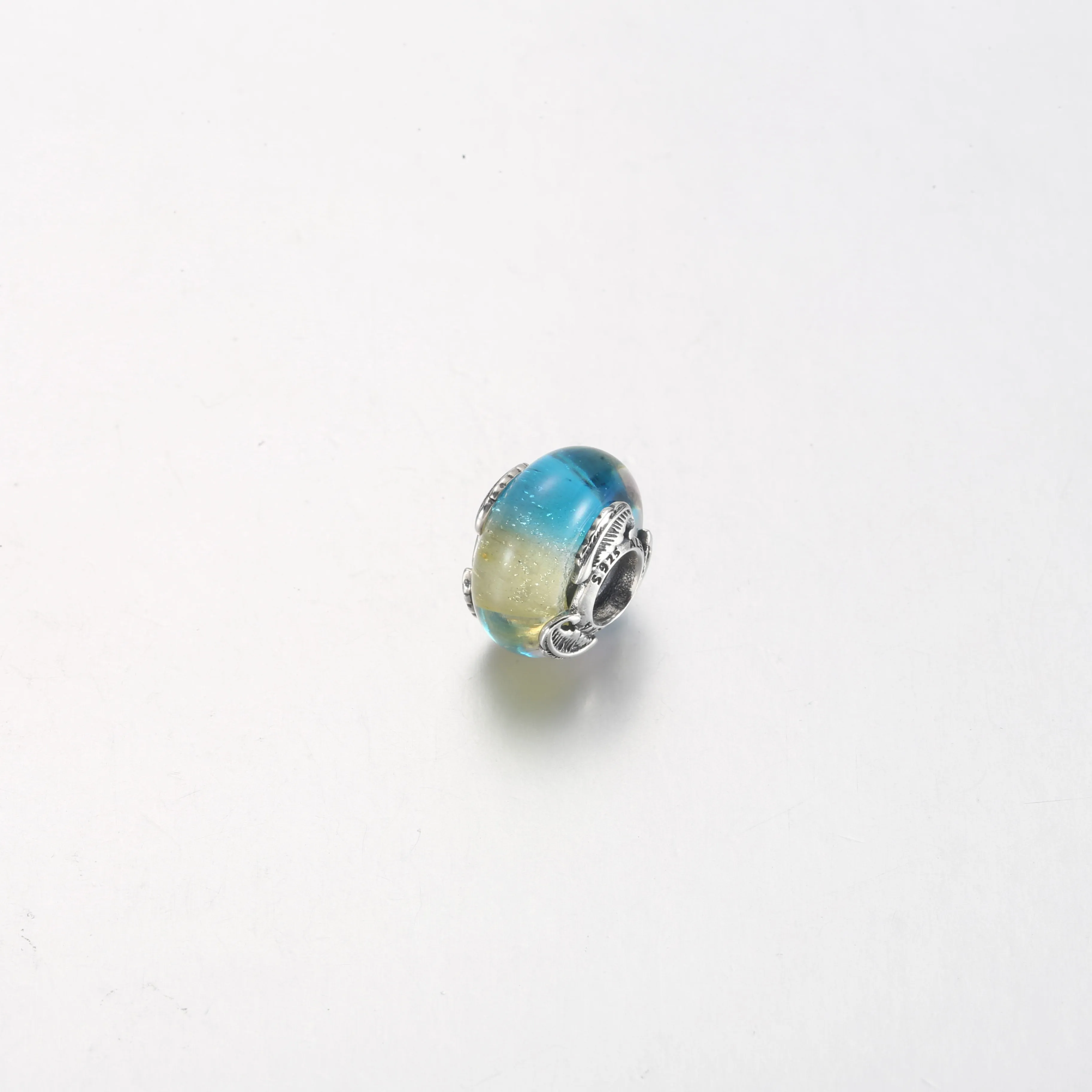 PANDORA Multicolour Murano Glass & Curved Feather Charm - 792577C00