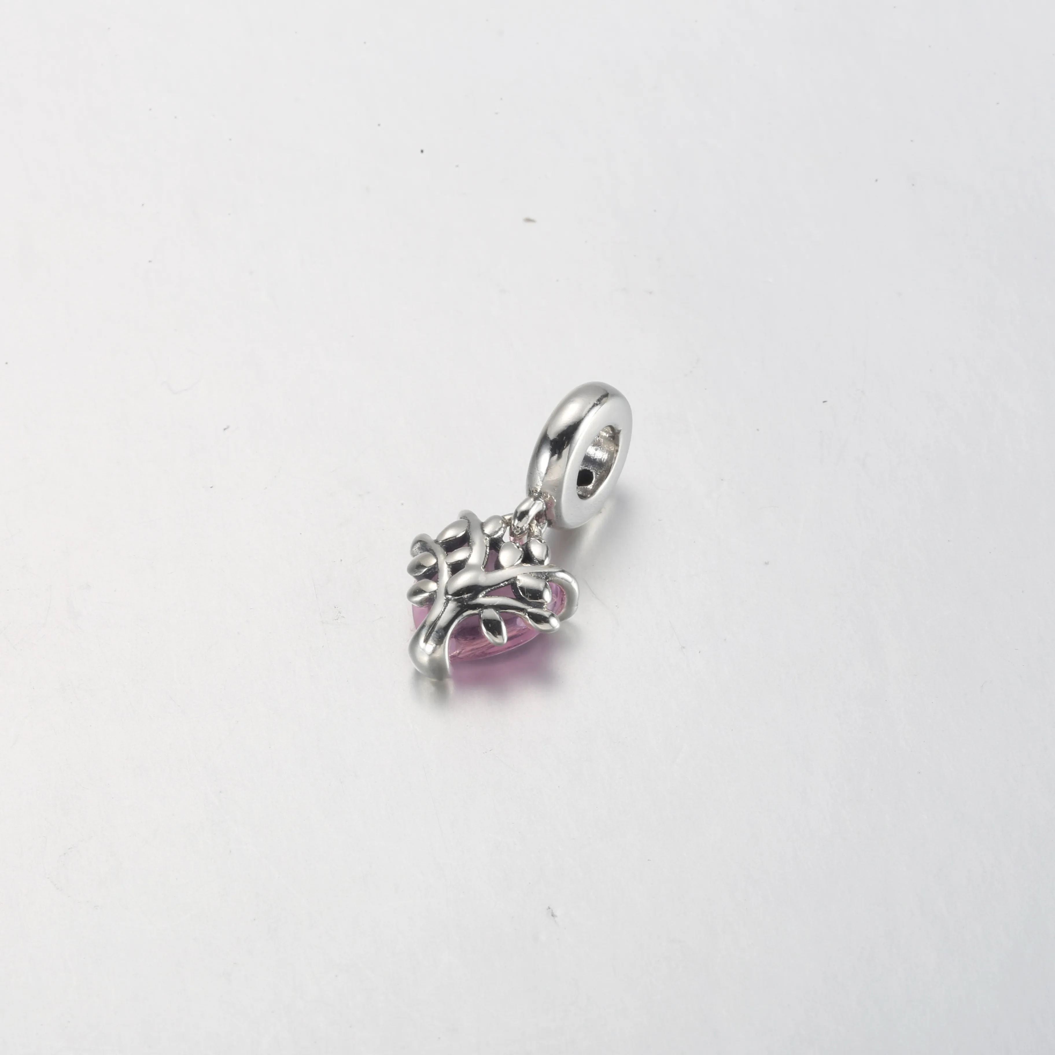 PANDORA Pink Family Tree & Heart Dangle Charm - 792654C01