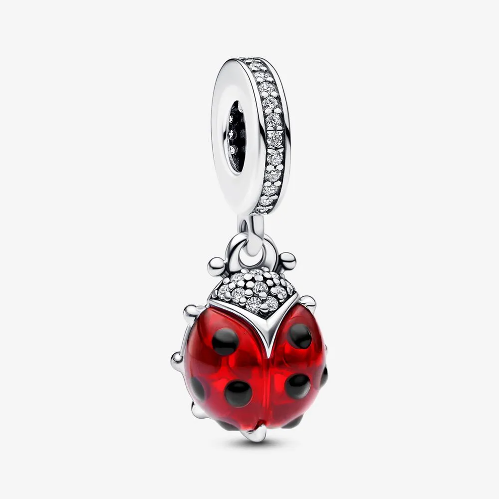 pandora red ladybird dangle charm 792571c01