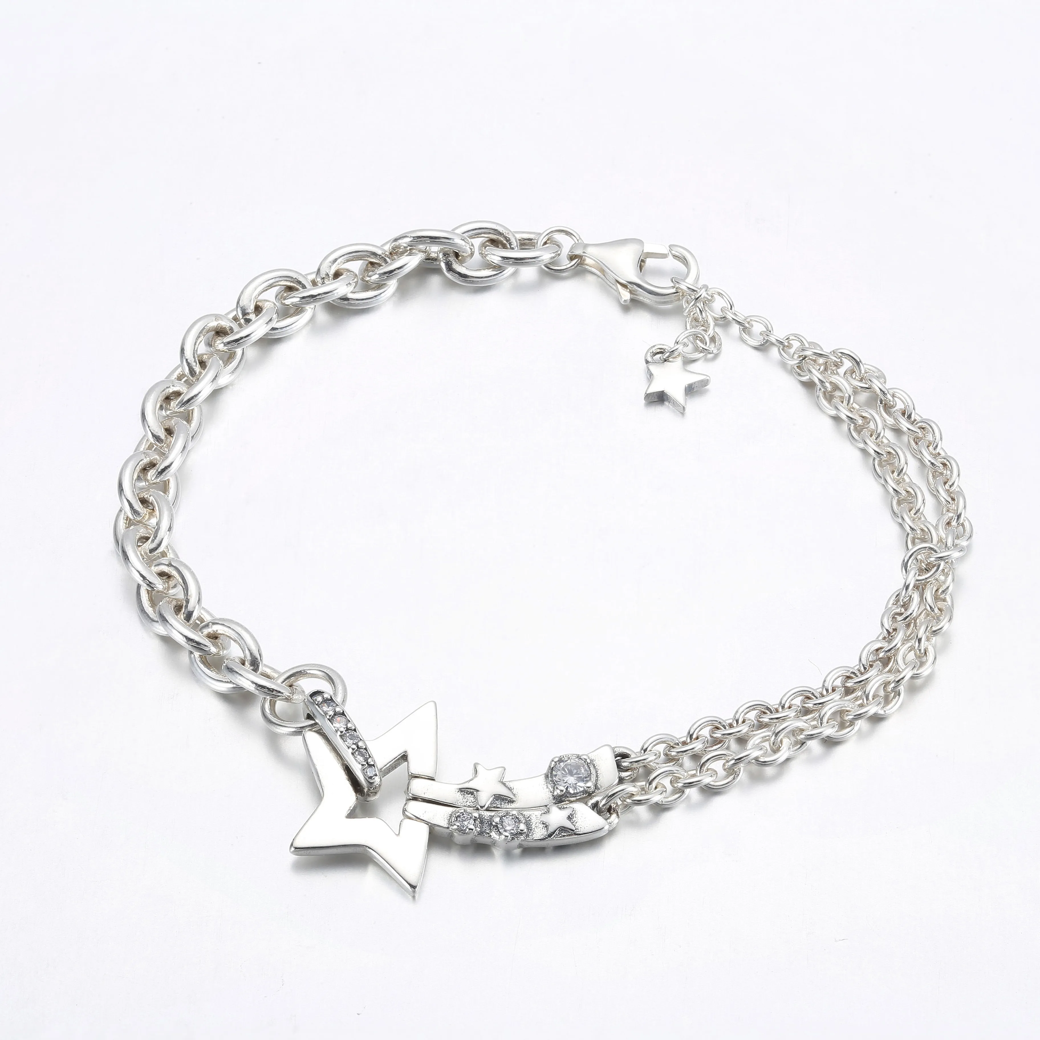 PANDORA Shooting Star Double Chain Bracelet - 592409C01