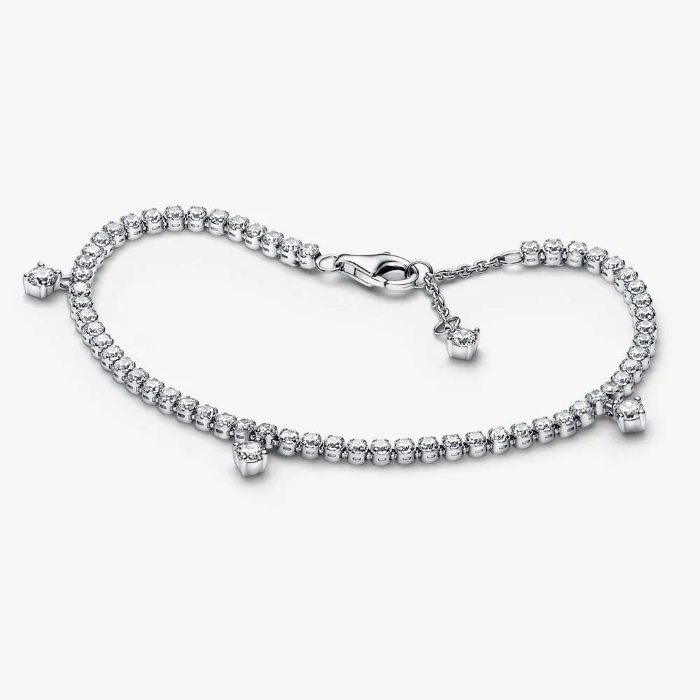 pandora sparkling drops tennis bracelet 592401c01