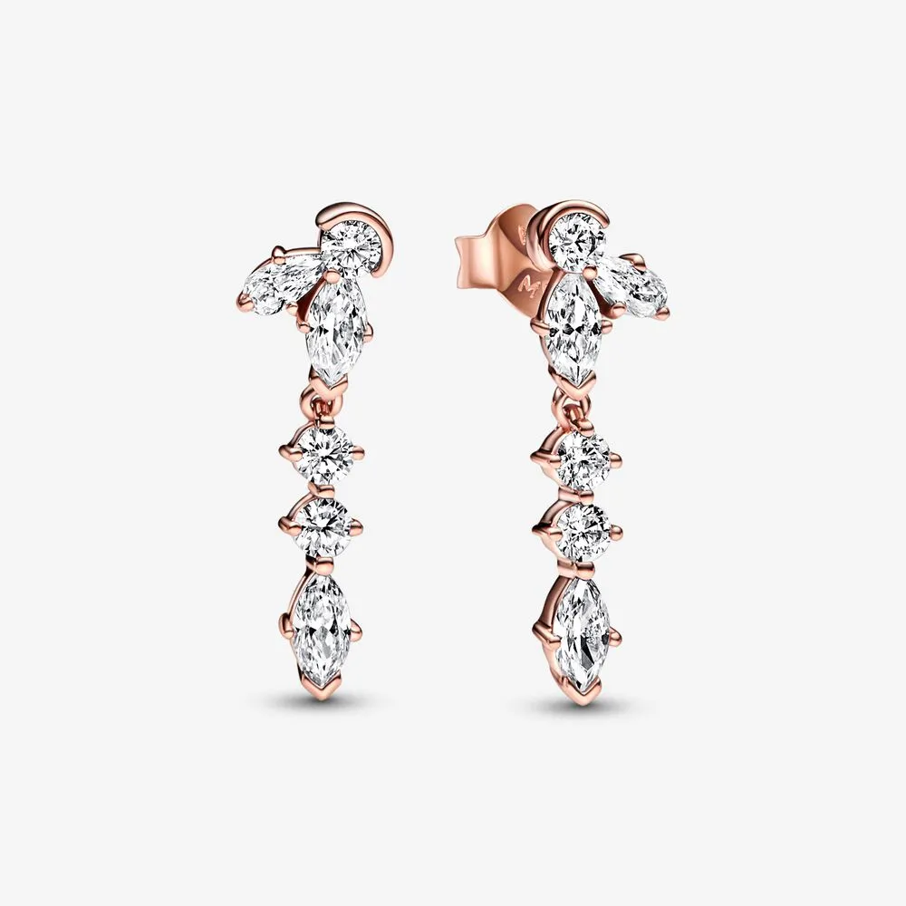 PANDORA Sparkling Herbarium Cluster Drop Earrings - 282404C01