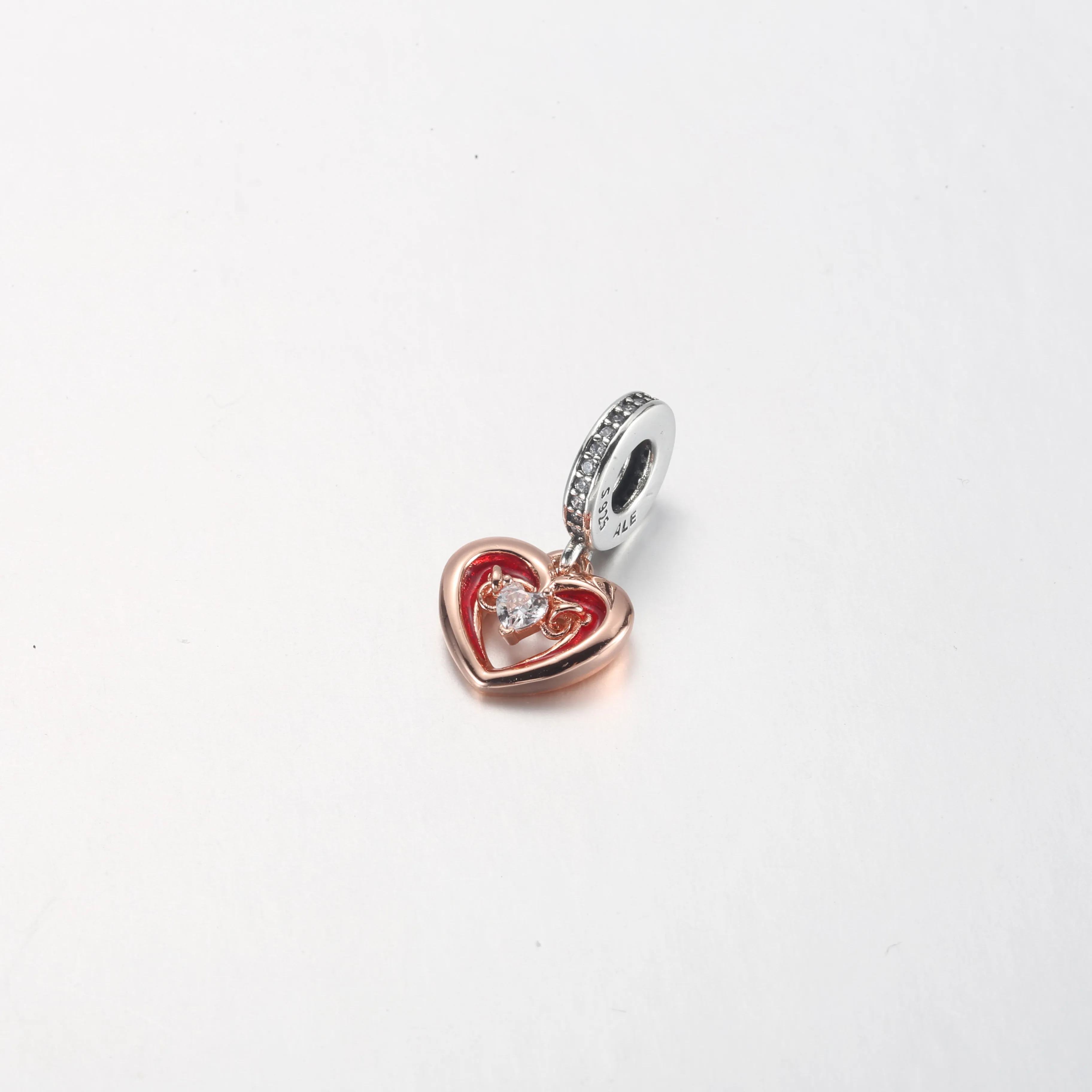 PANDORA Two-tone Radiant Heart Dangle Charm - 782450C01