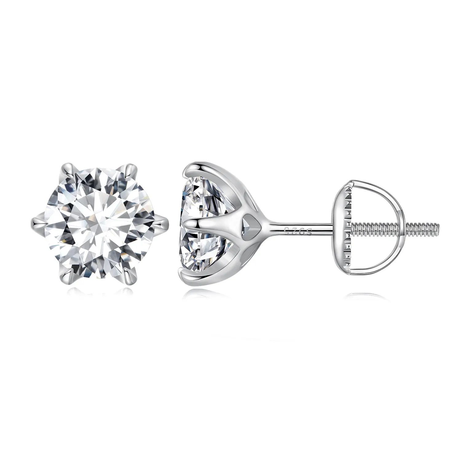 pandora style 2 carat moissanite stud earrings mse021l