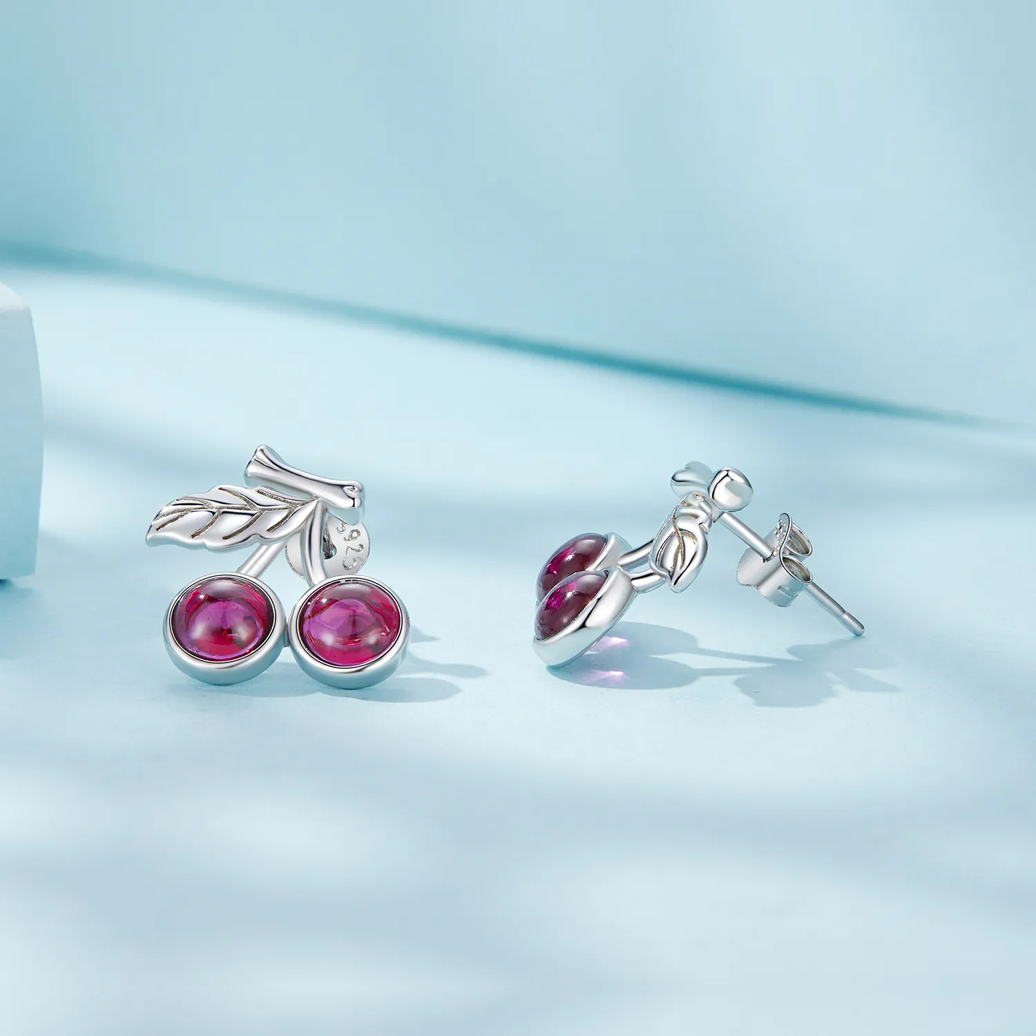 Pandora Style Cherry Stud Earrings - SCE1604