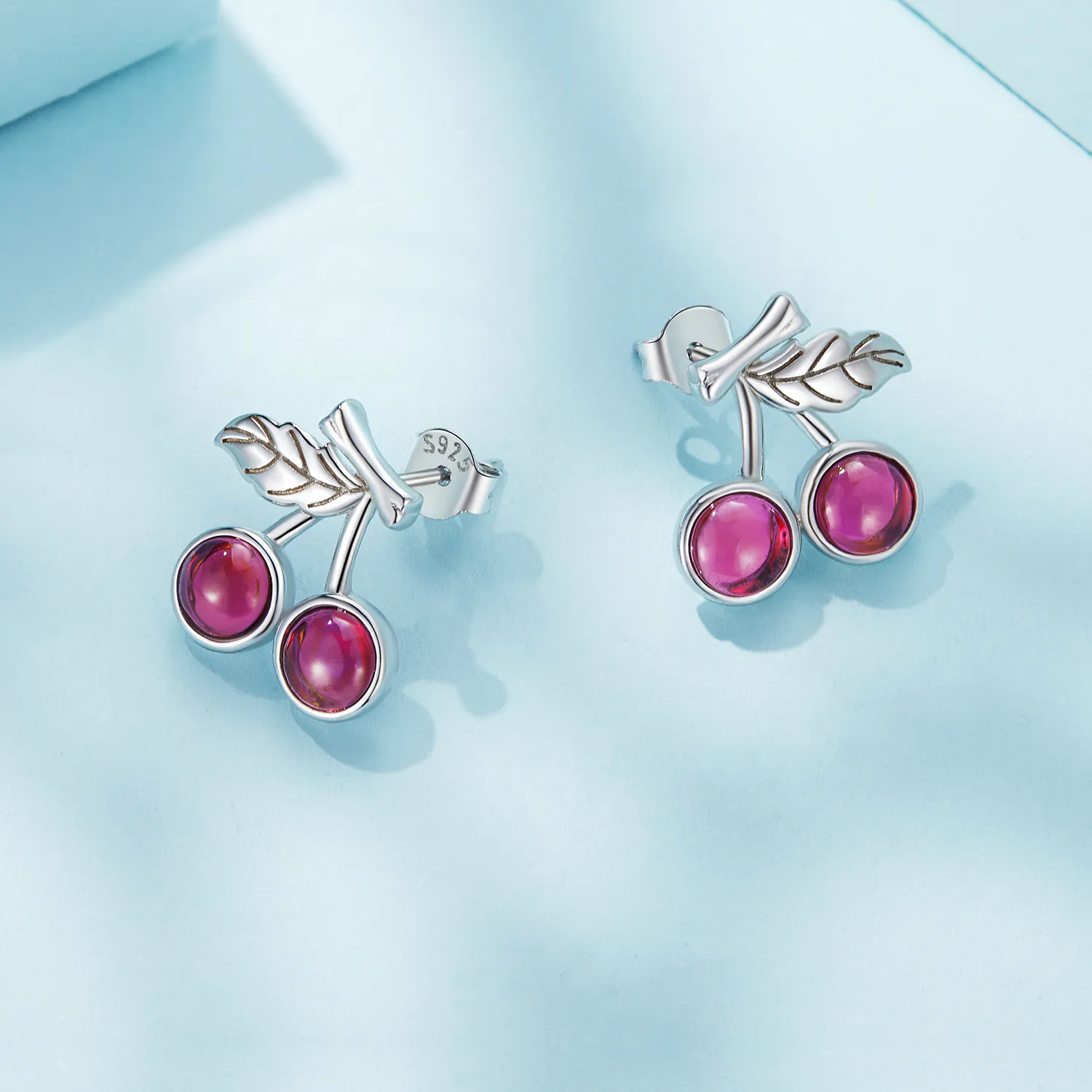 Pandora Style Cherry Stud Earrings - SCE1604