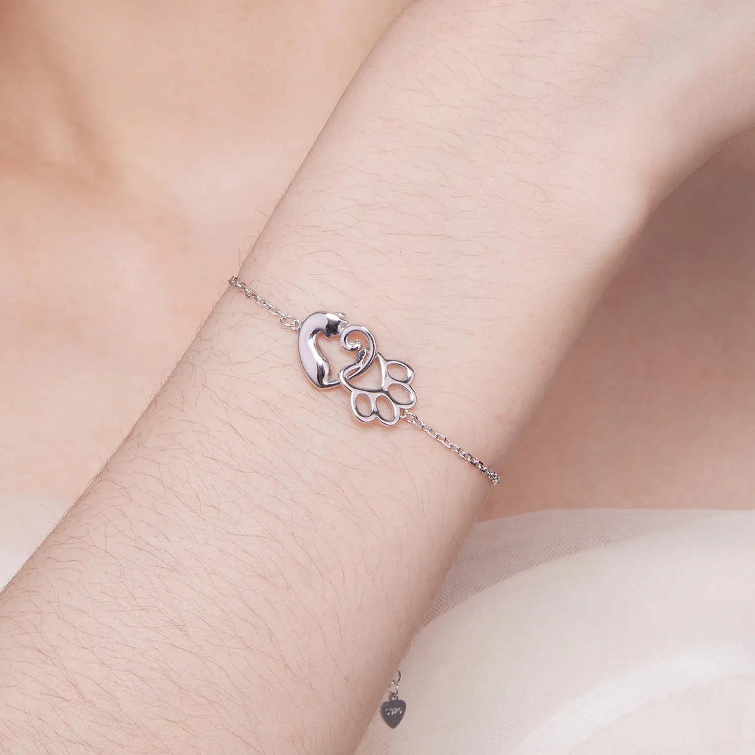 Pandora Style Cute Cat Bracelet - SCB253