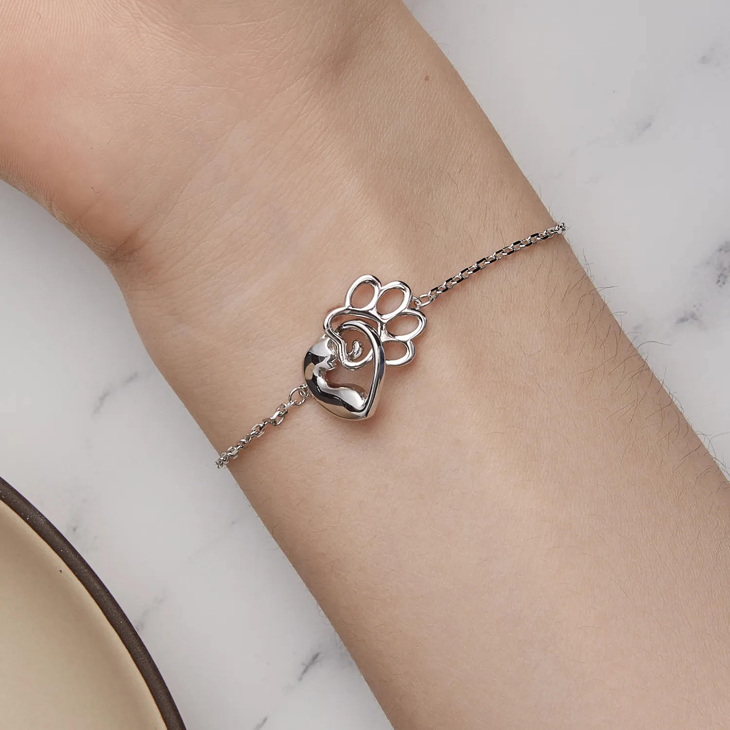 Pandora Style Cute Cat Bracelet - SCB253