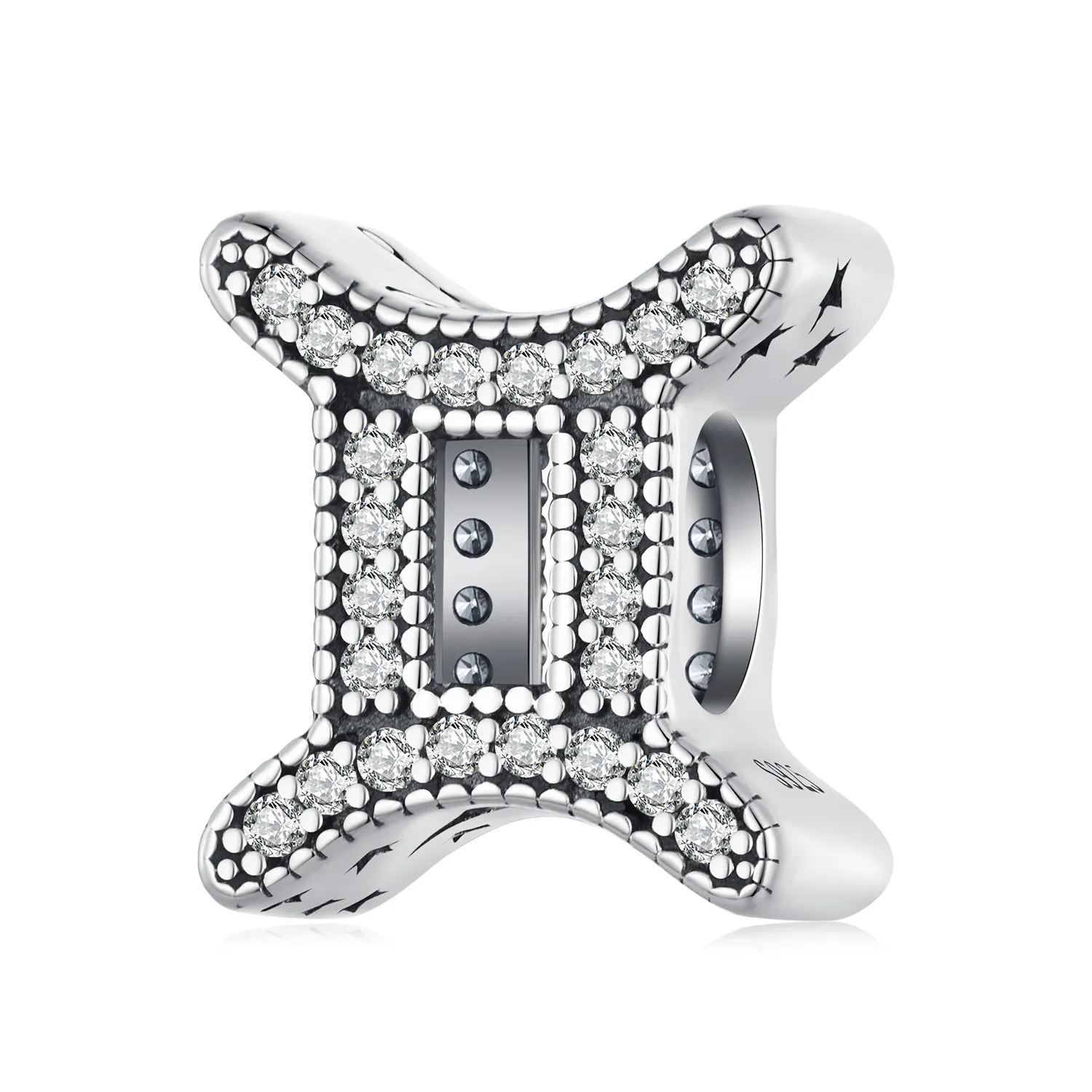 pandora style gemini lucky zodiac charm scc25163