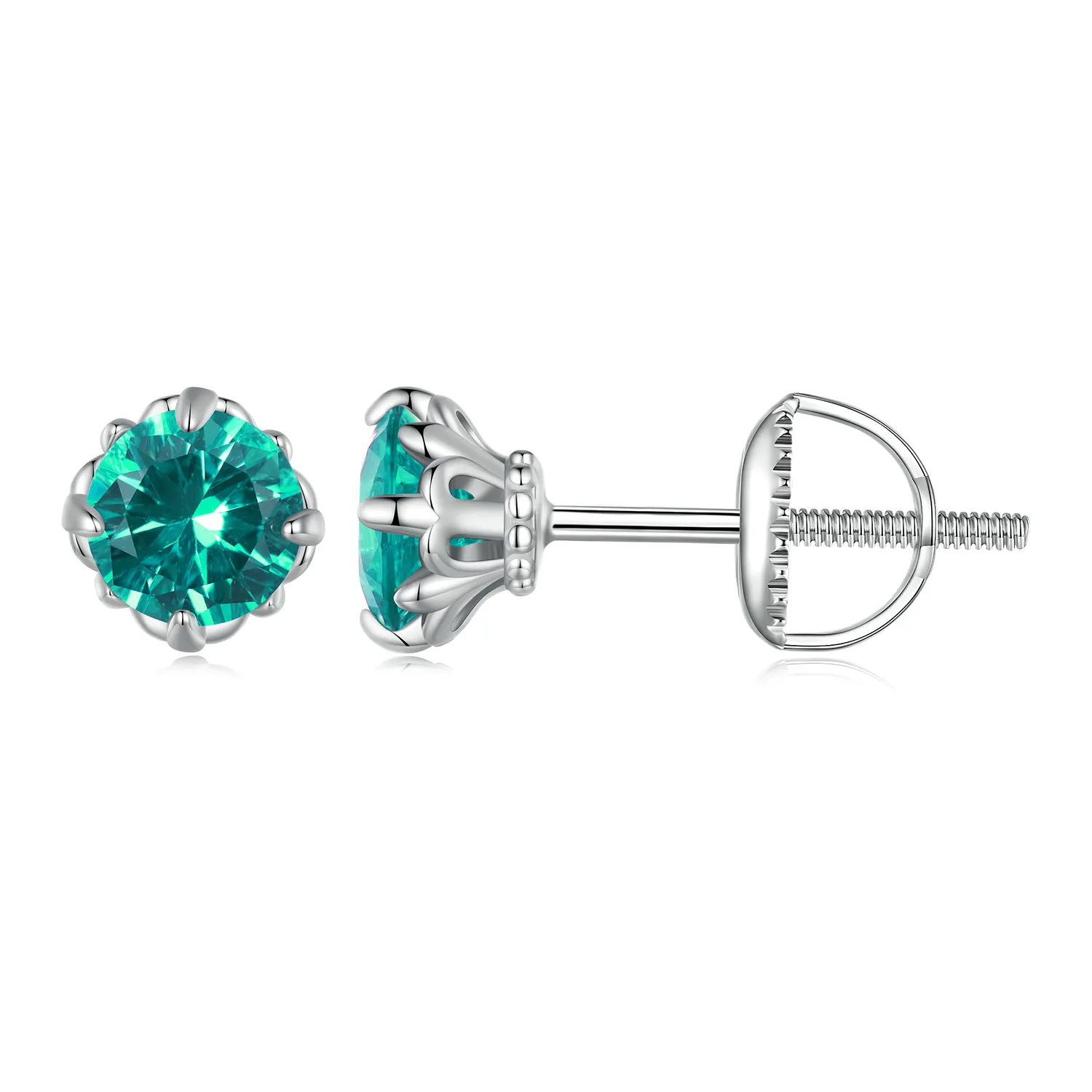 pandora style green nano stud earrings bse831gn