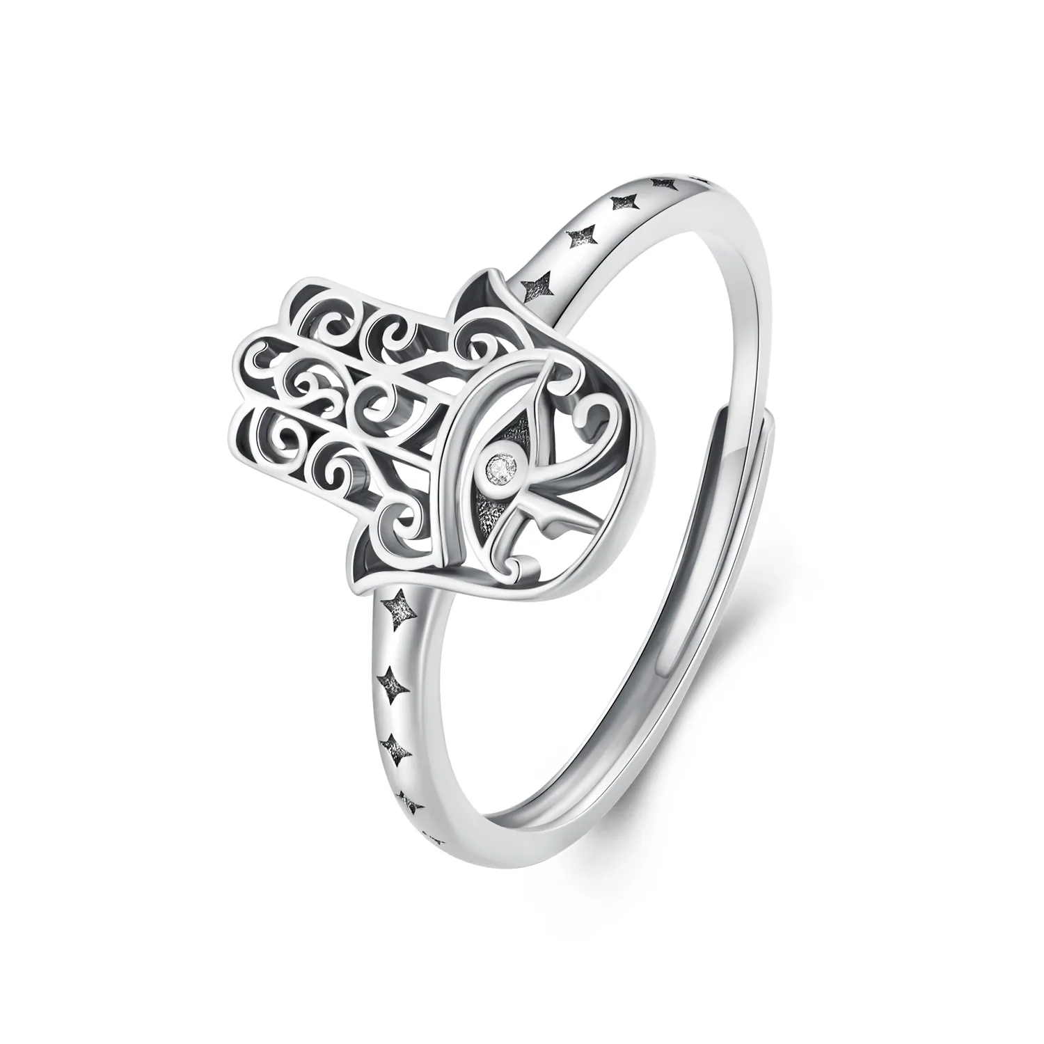 Pandora Style Hand of Fatima Open Ring - SCR938