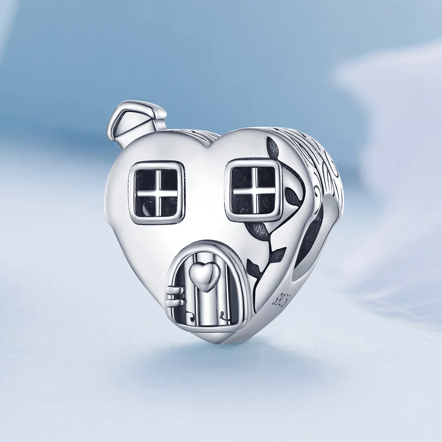 Pandora Style Heart Shaped House Charm - BSC871