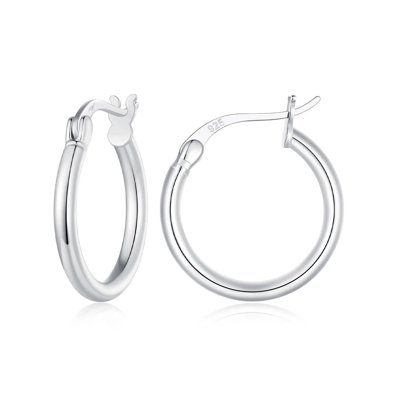 pandora style medium circle hoops earrings sce1608m