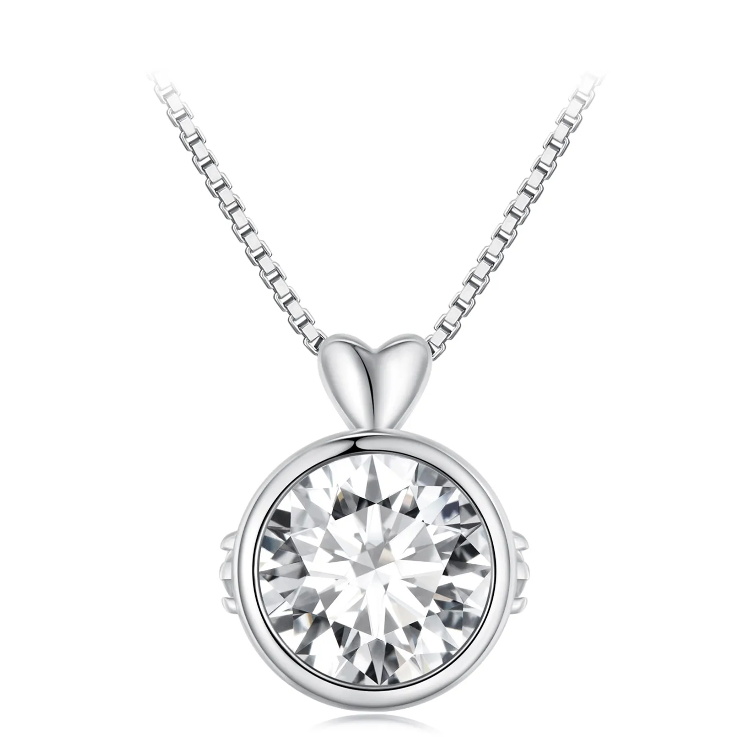 pandora style necklace with 1 carat moissanite msn013