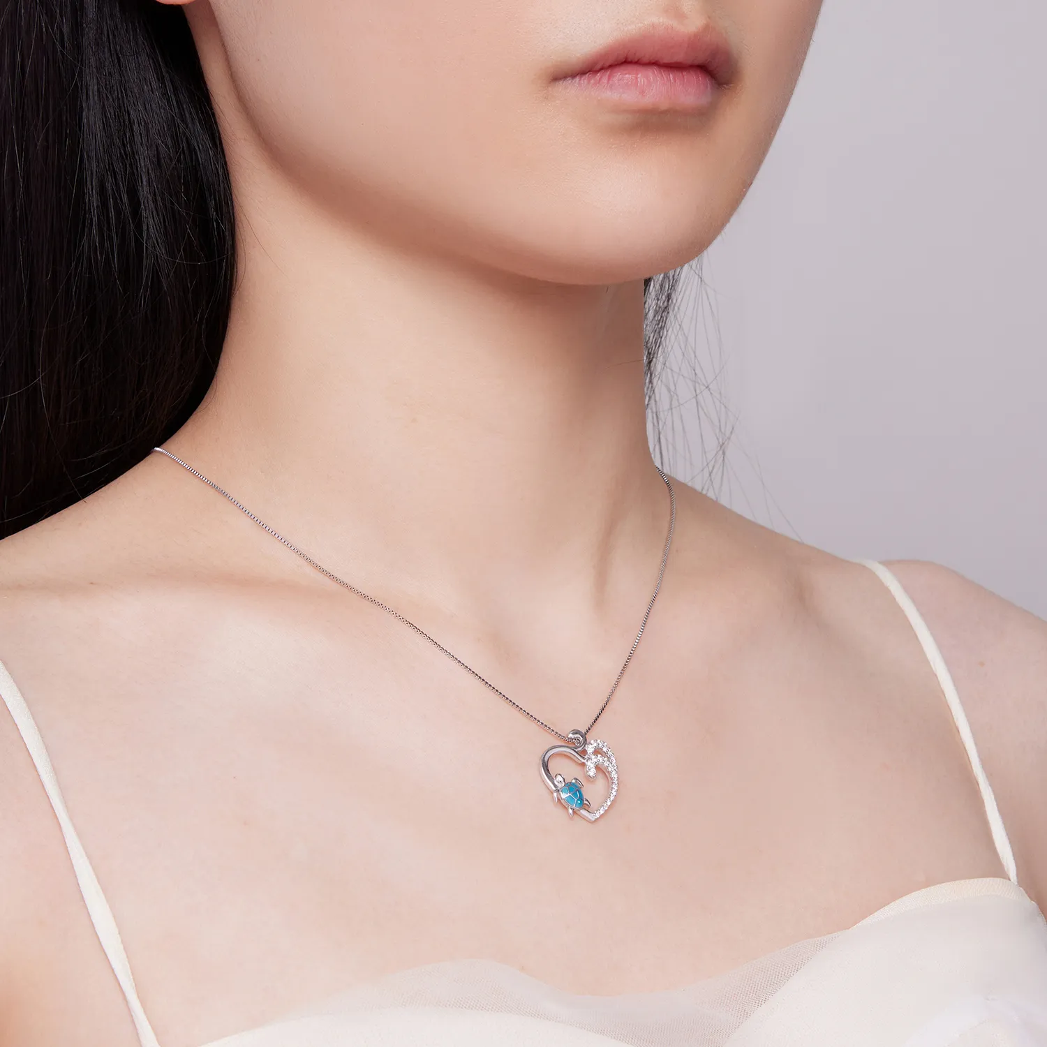 Pandora Style Necklace with Sea Turtle - SCN499