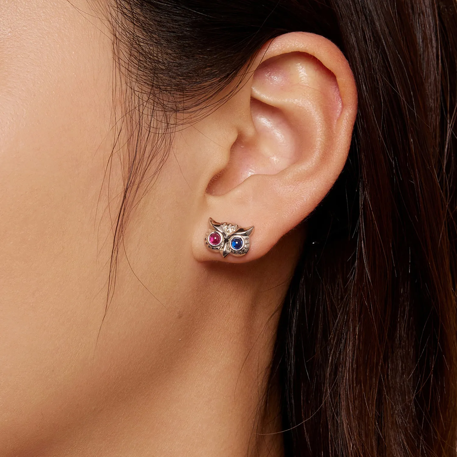 Pandora Style Owl Stud Earrings - SCE1602