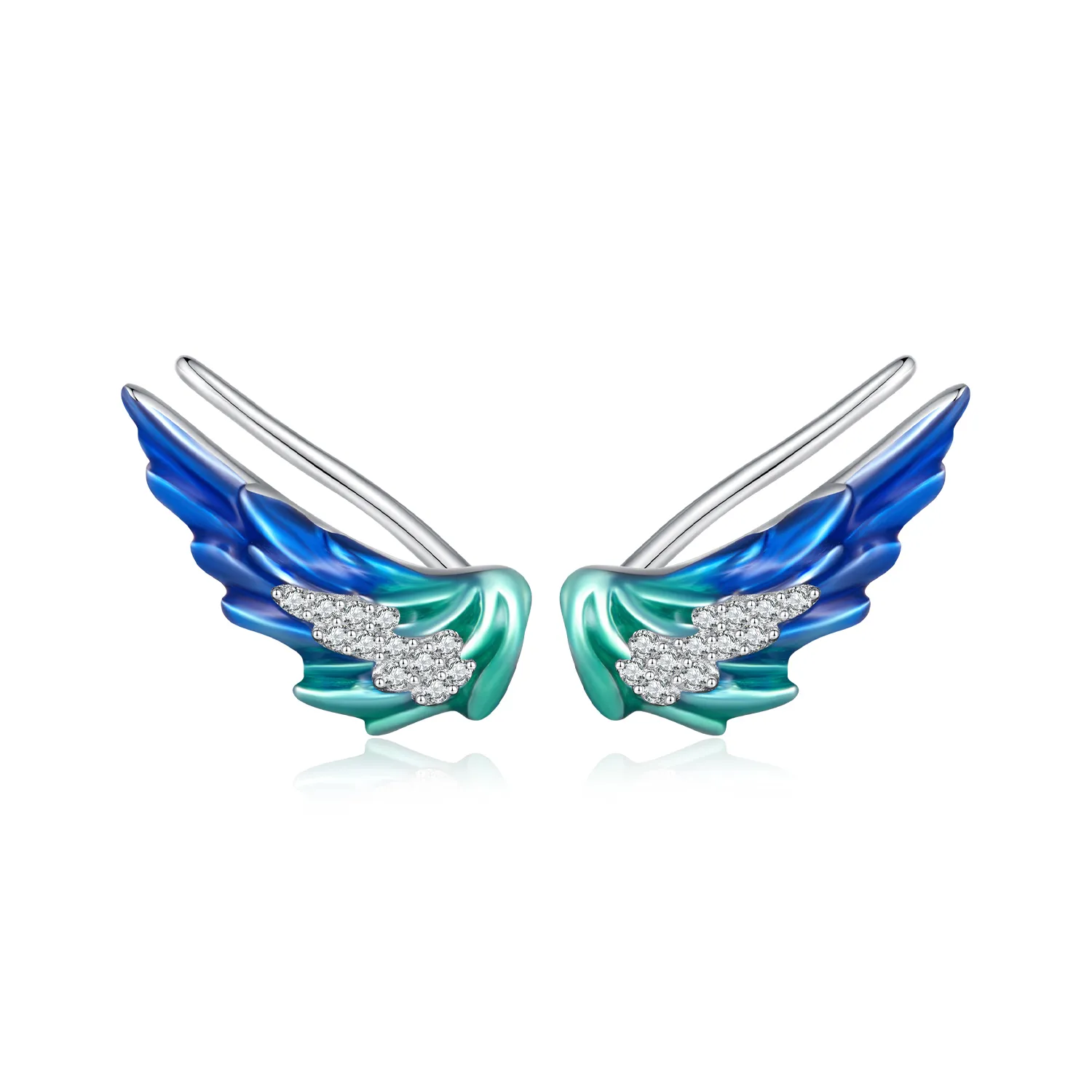 Pandora Style Wing Stud Earrings - BSE852