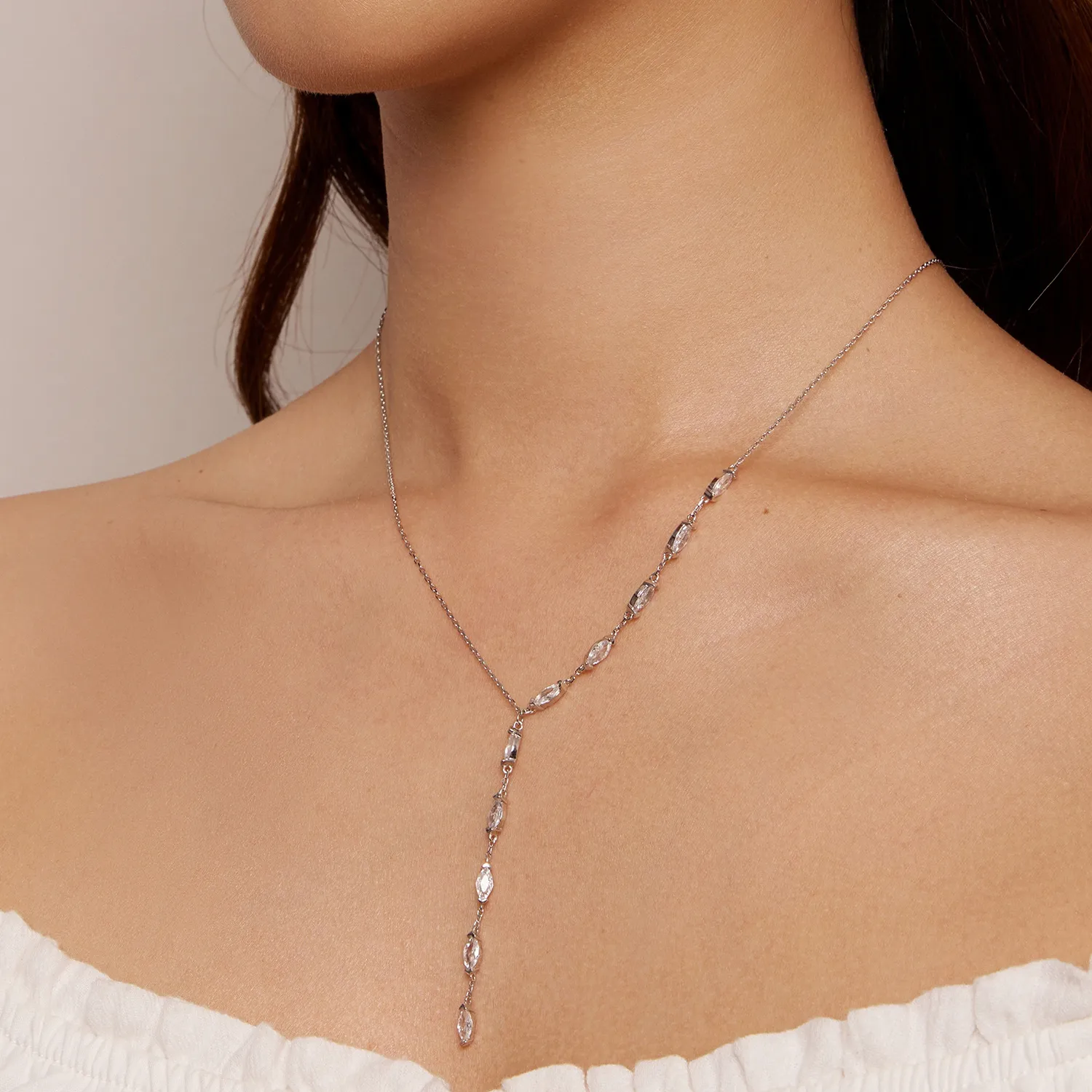 Pandora Style Y Shape Chain Necklace - BSN330