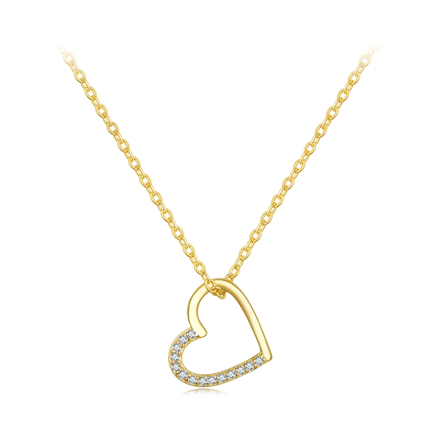 pandora style 14k heart necklace scn347b