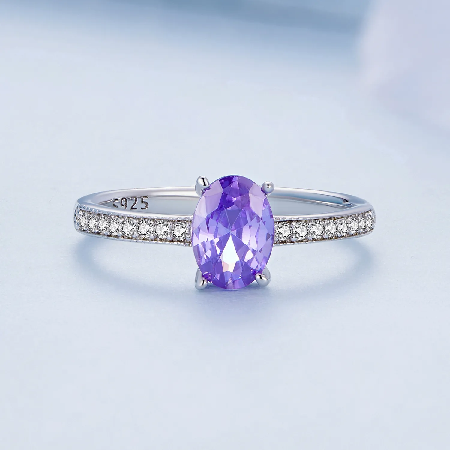 Pandora Style Amethyst Ring - BSR460-VT