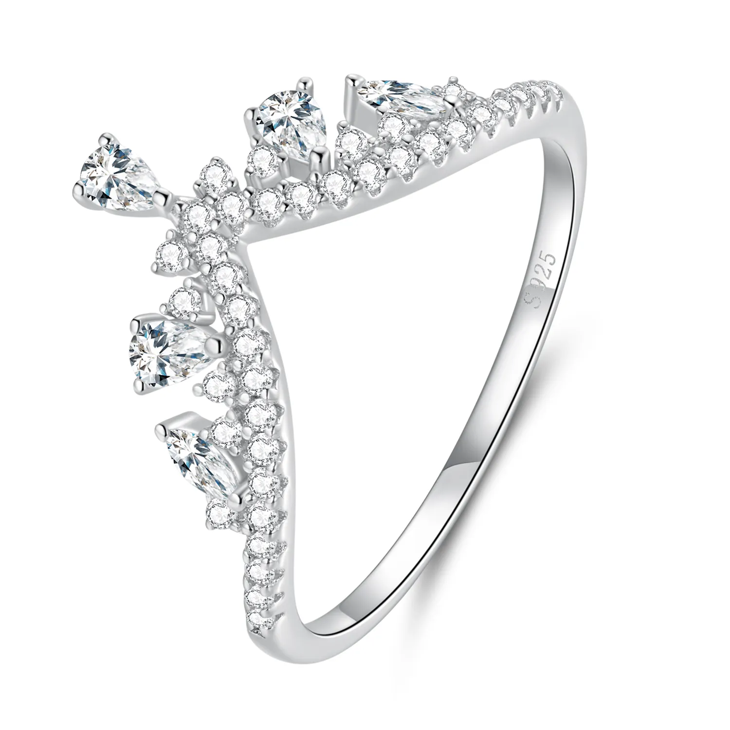 pandora style crown ring bsr296