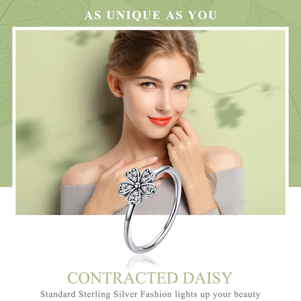 Pandora Style Daisy Ring Silver - SCR398