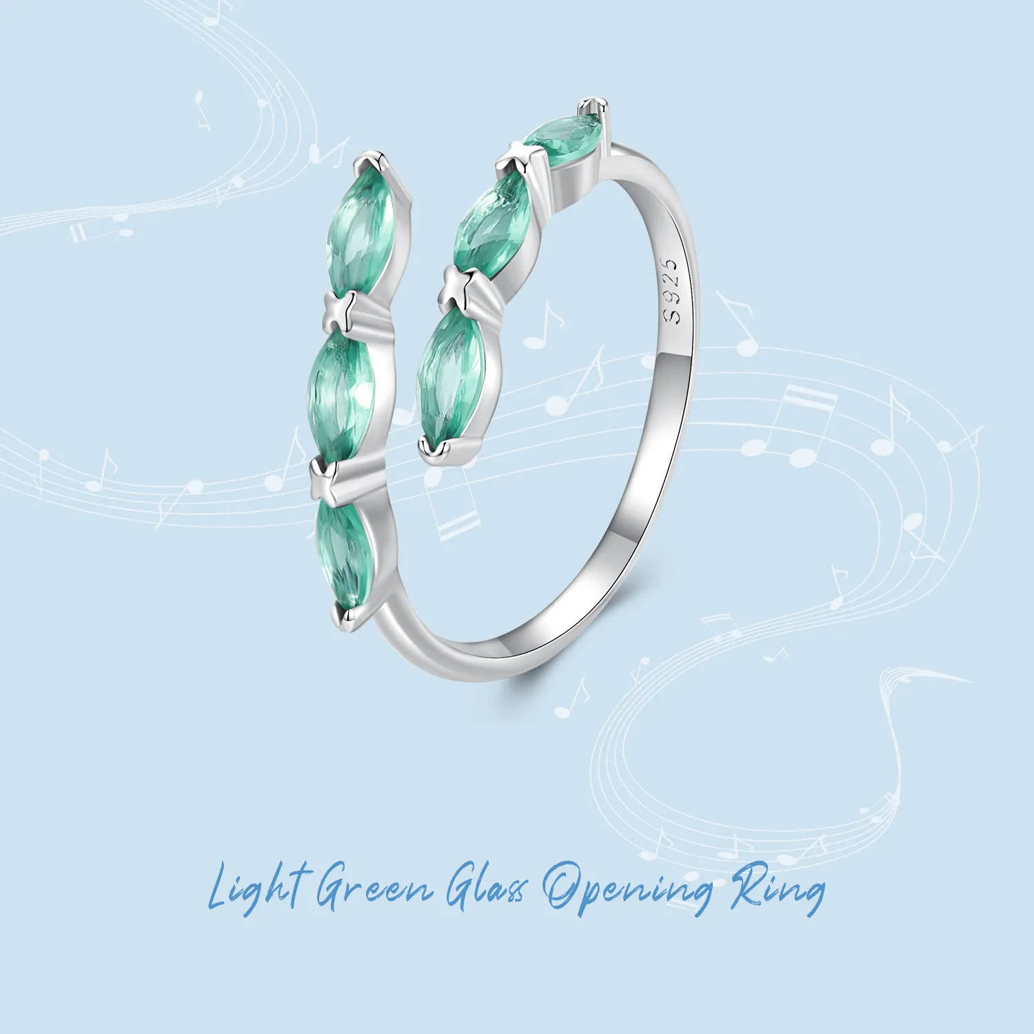 Pandora Style Green Ring - BSR415