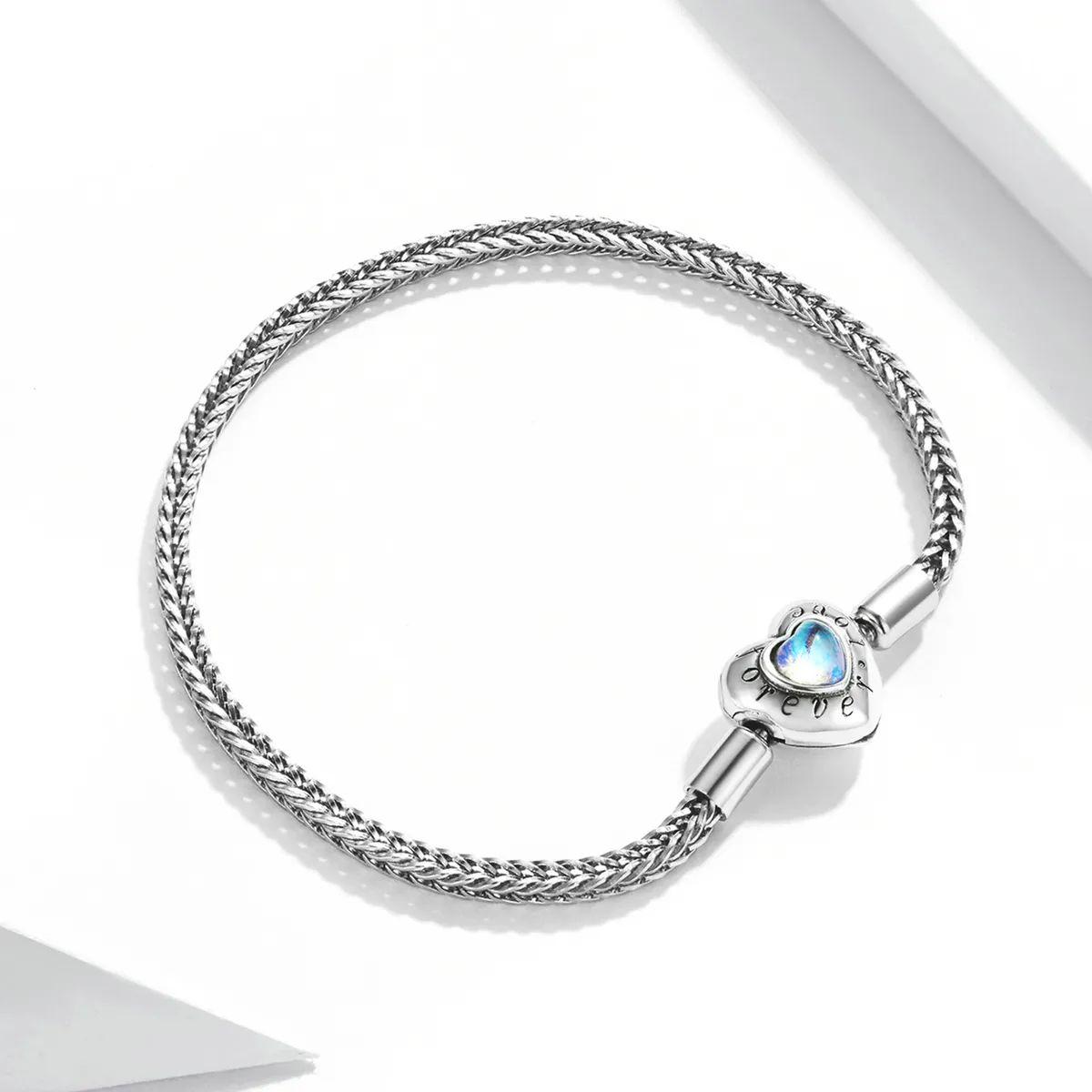 Pandora Style Heart Clasp Bracelet - SCB223