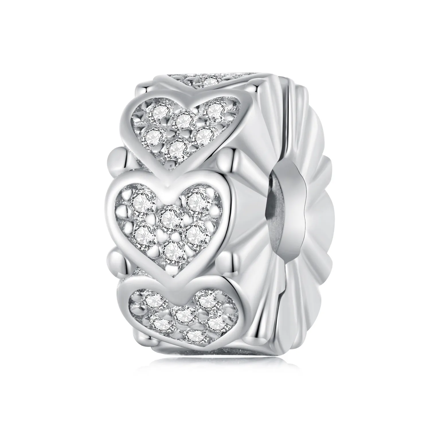 Pandora Style Heart Spacer - BSC885