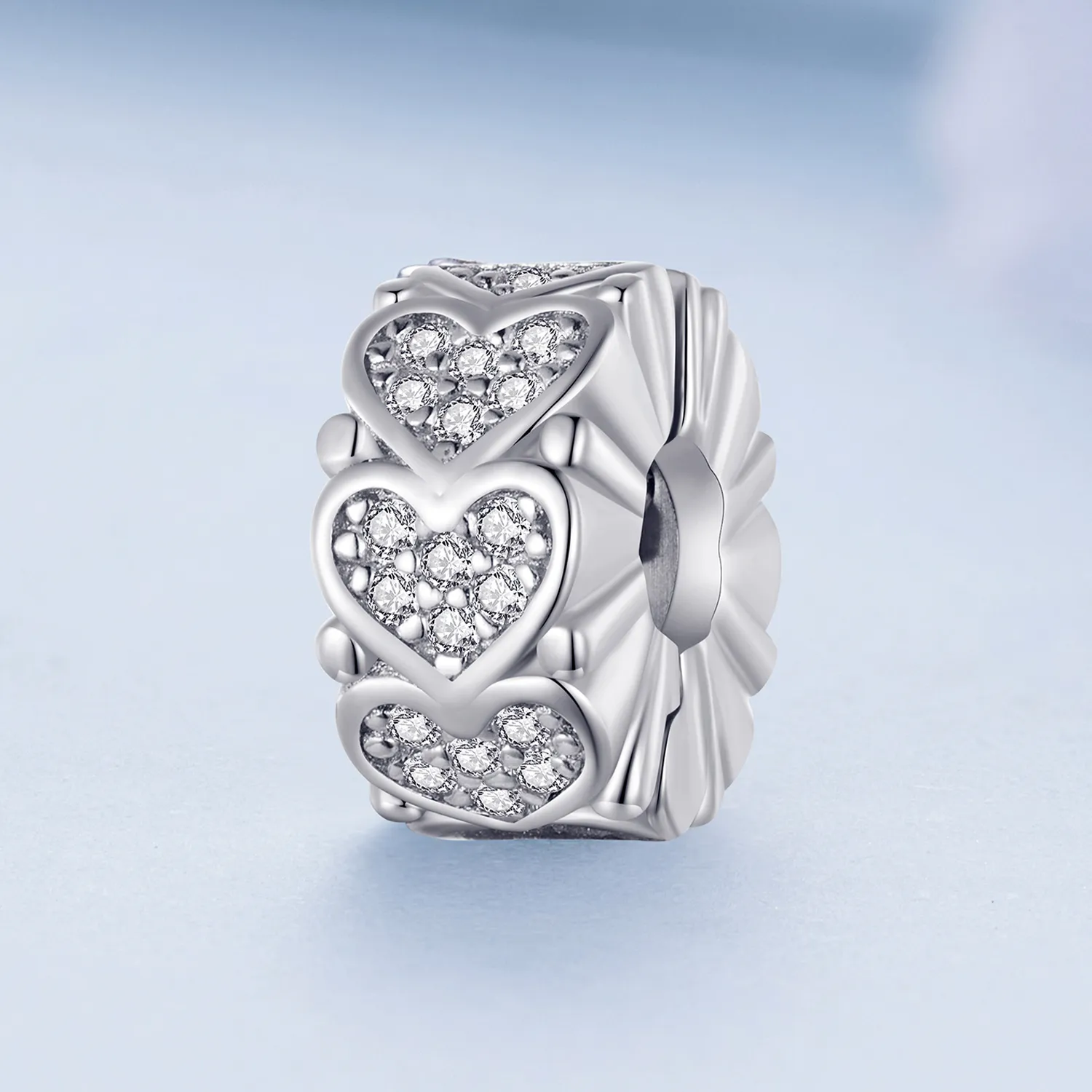 Pandora Style Heart Spacer - BSC885