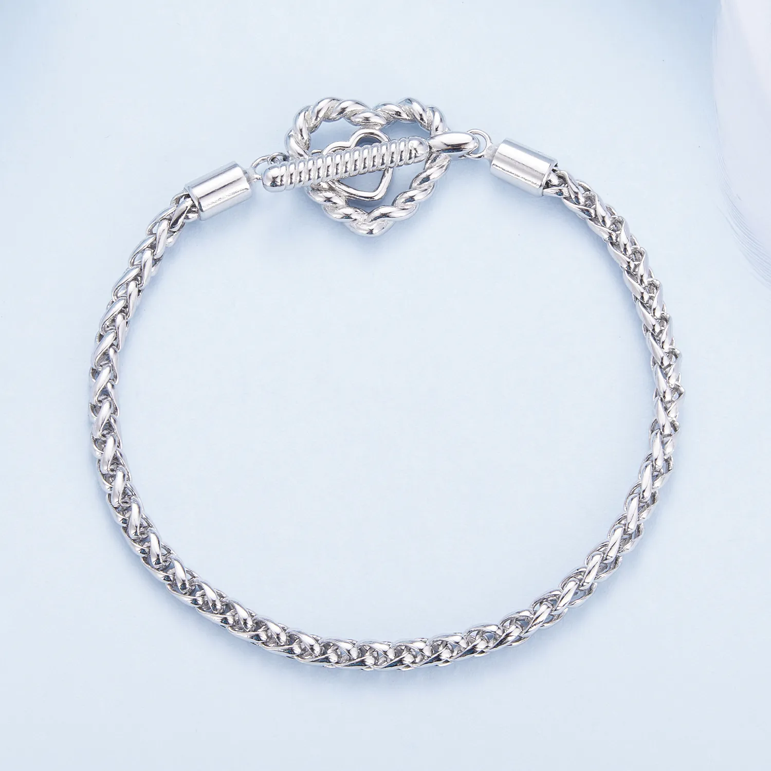 Pandora Style Heart T Bar Bracelet - BSB132