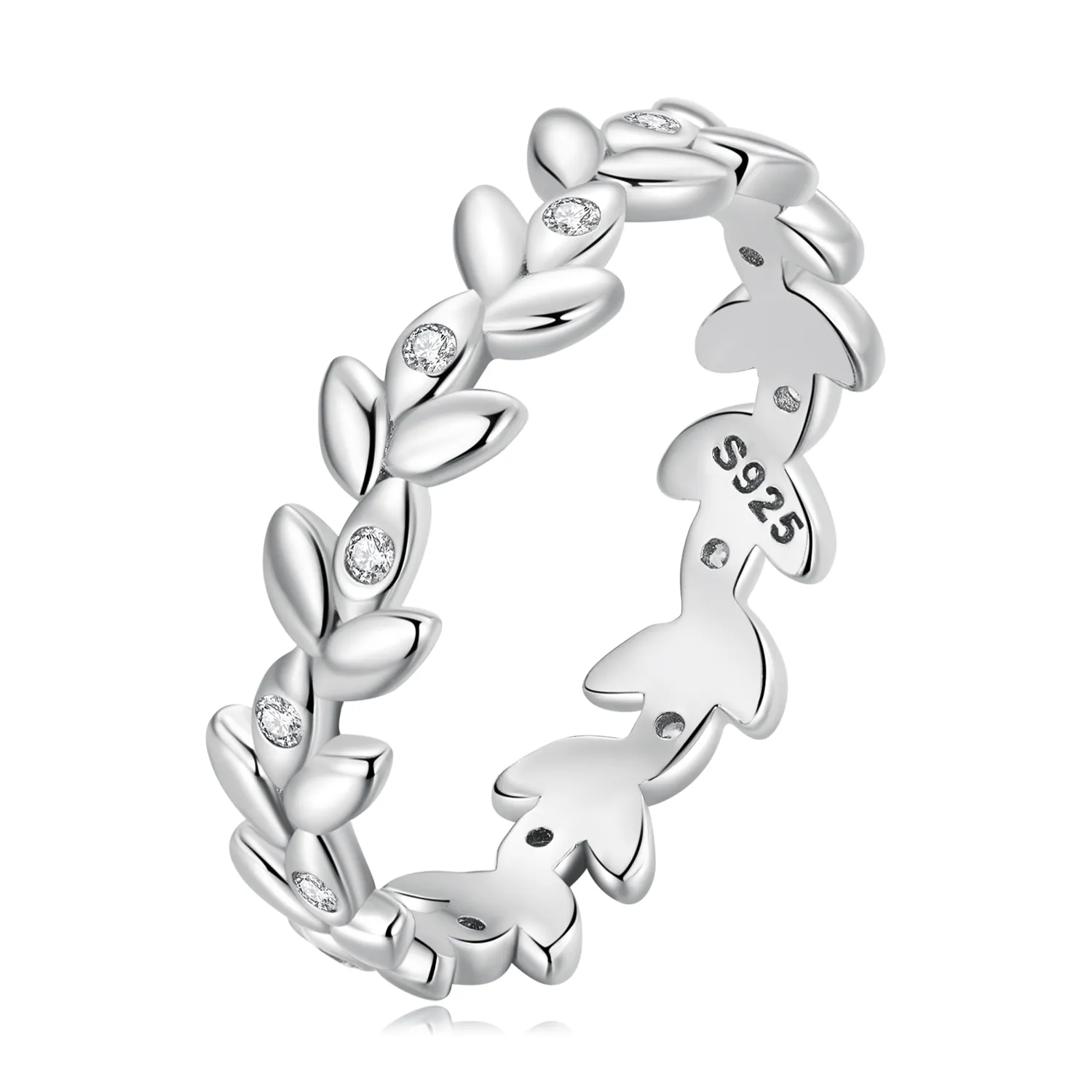 pandora style leaf ring bsr306