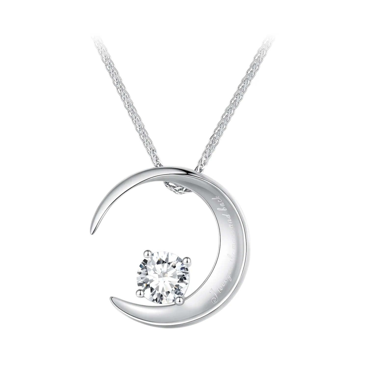 pandora style moon necklace bsn311