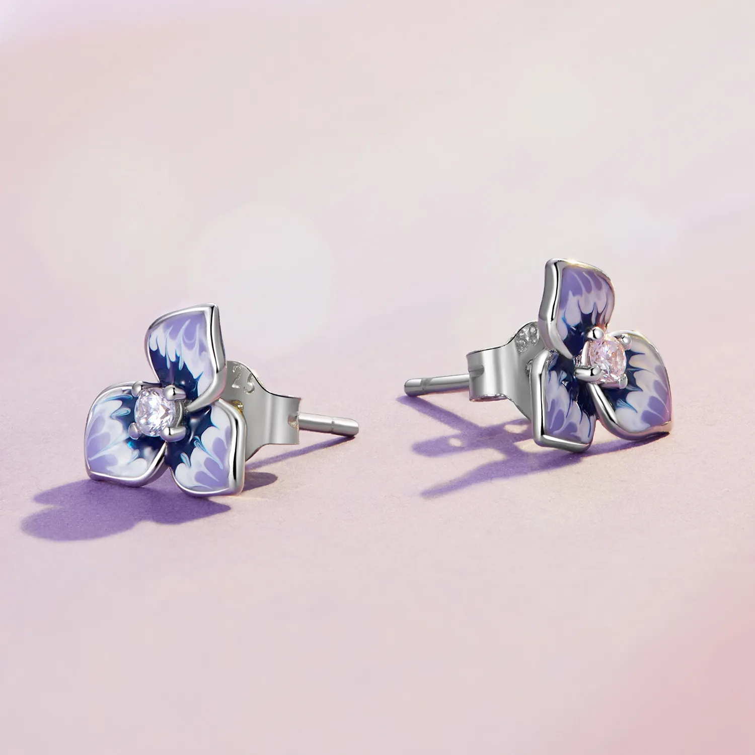 Pandora Style Pansy Earrings - BSE860