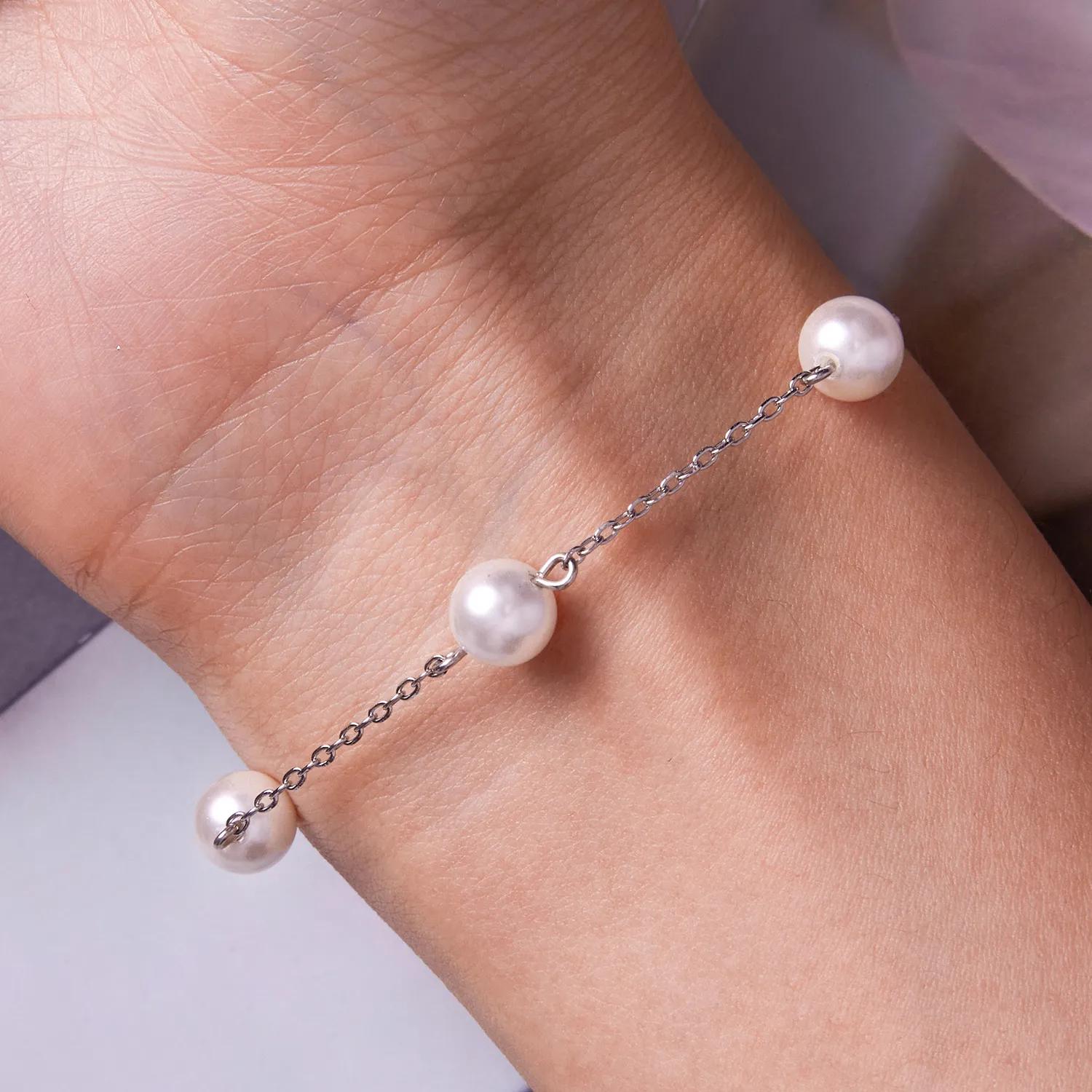 Pandora Style Pearl Bracelet - BSB090