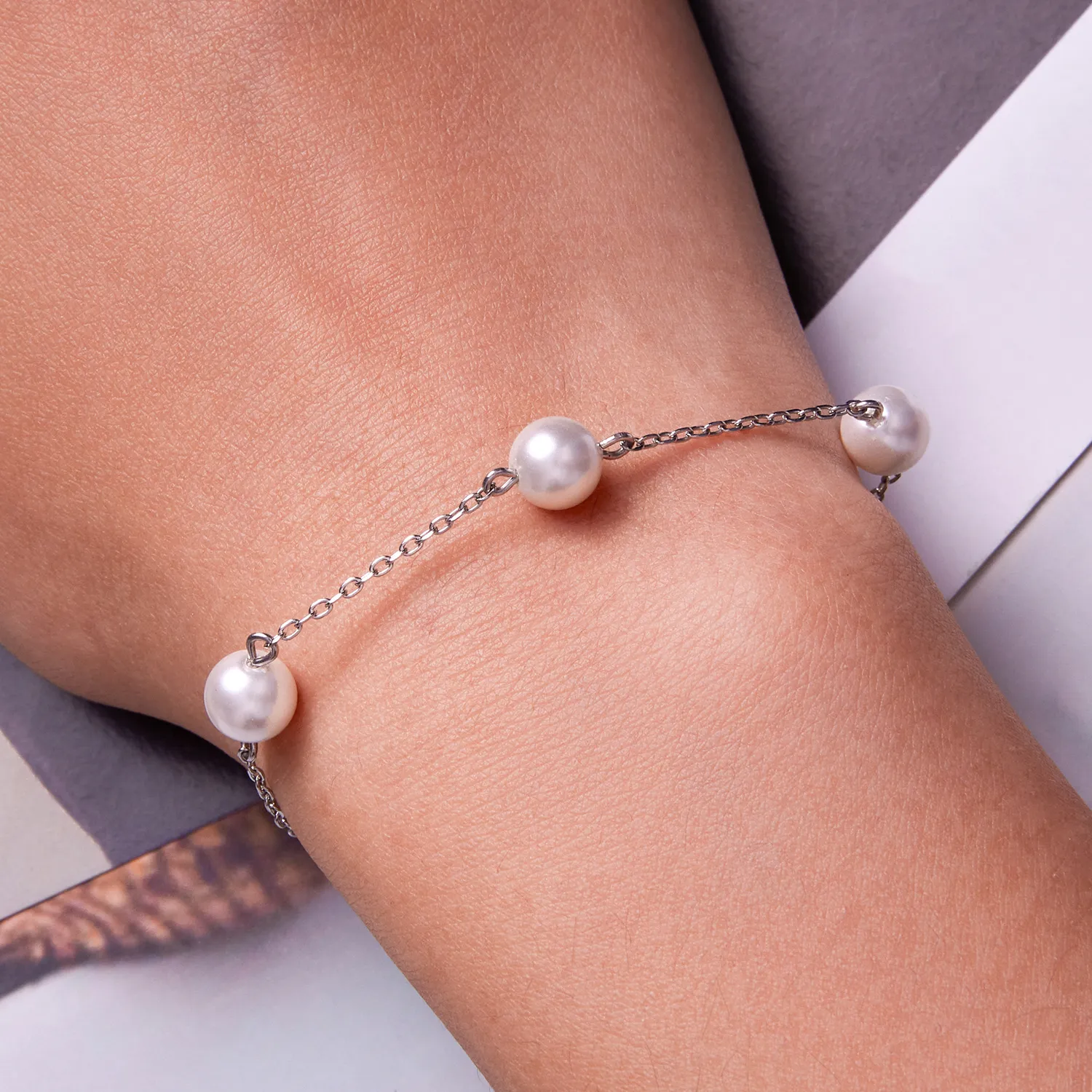 Pandora Style Pearl Bracelet - BSB090