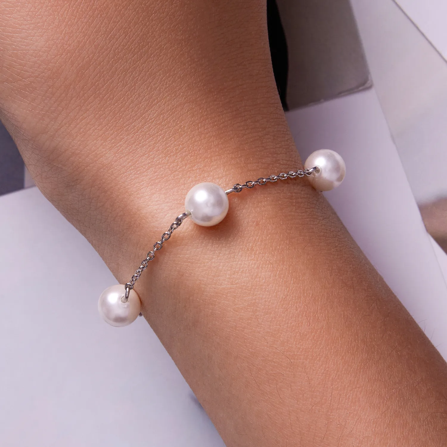 Pandora Style Pearl Bracelet - BSB090