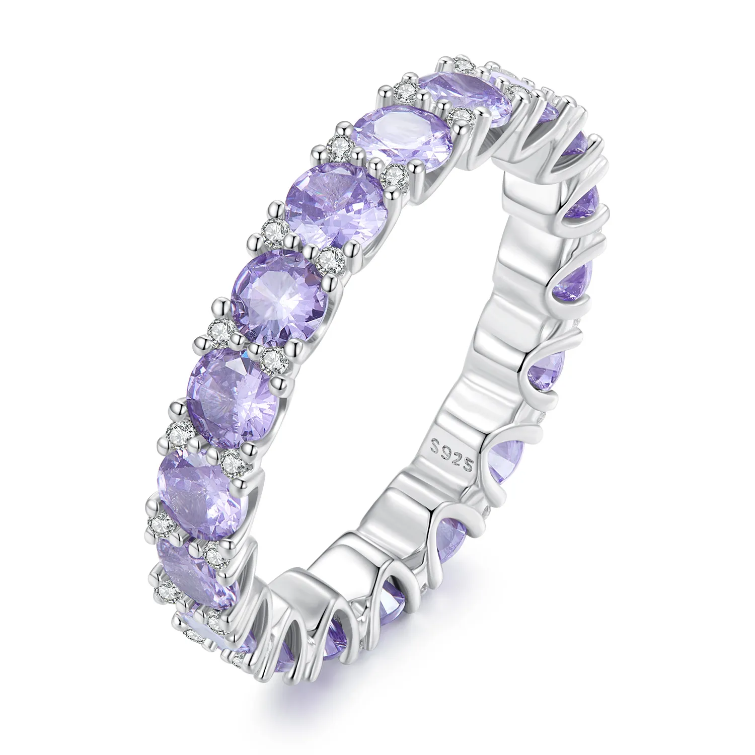 Pandora Style Purple Ring - BSR340